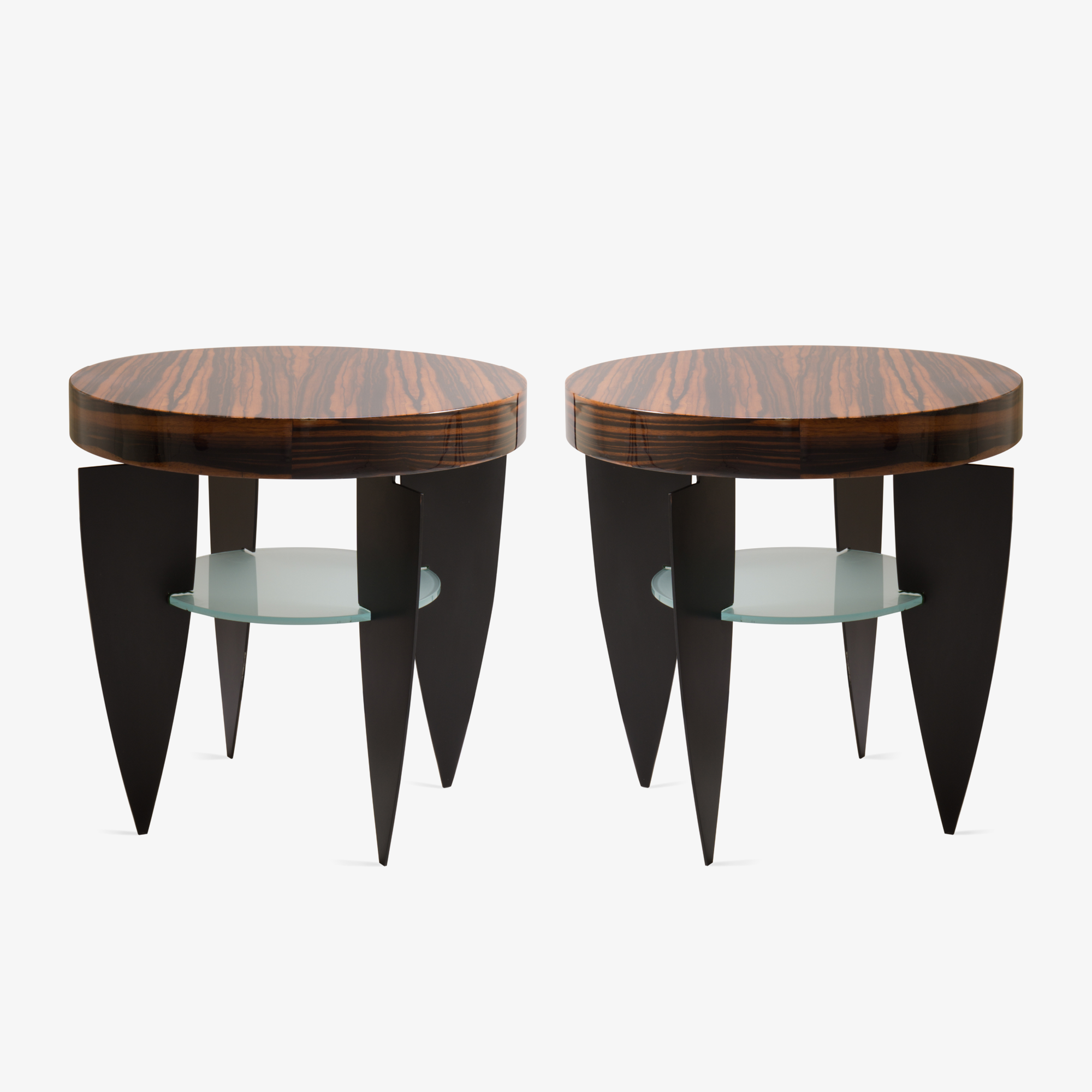 Pace Collection Memphis Style Side Tables, Pair