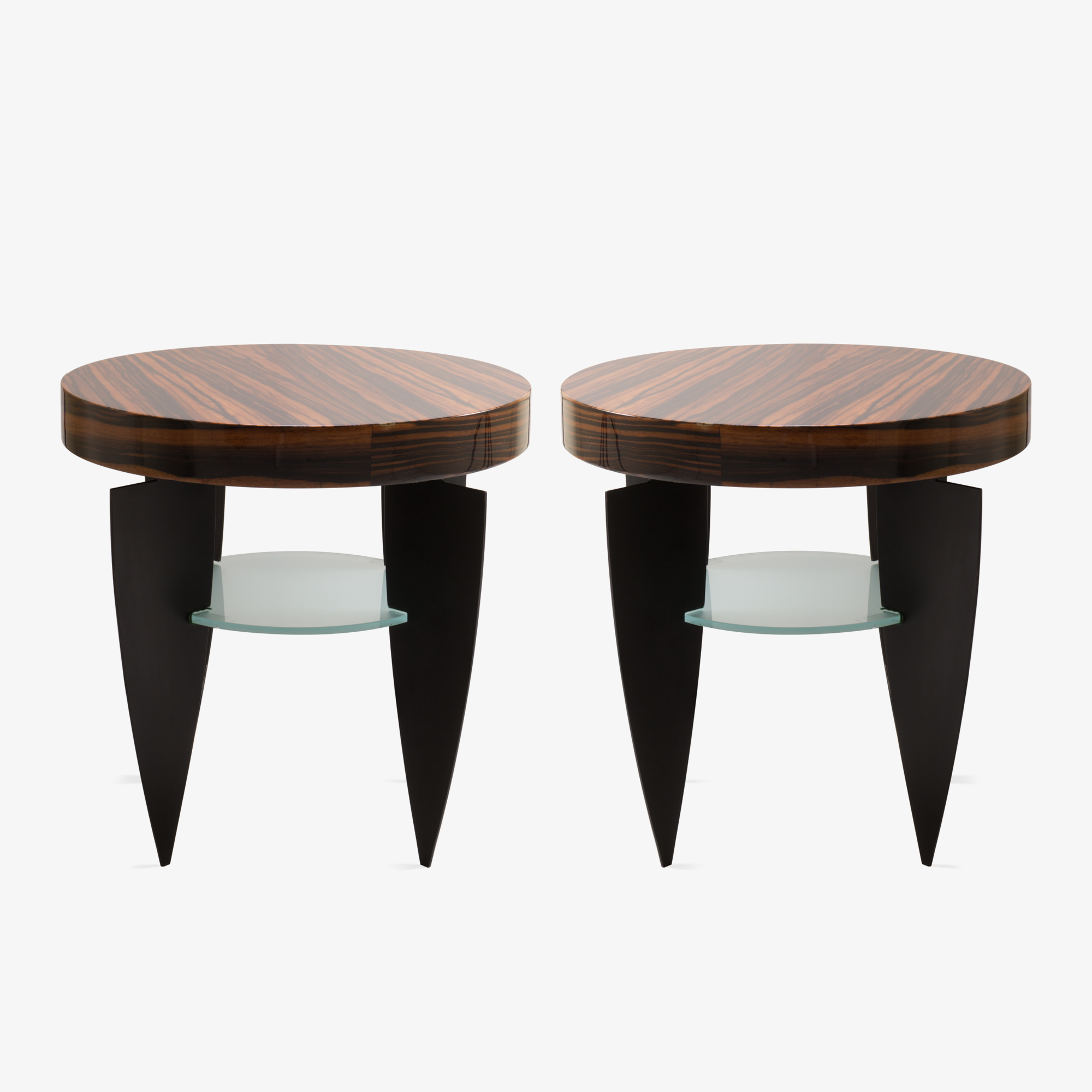 Pace Collection Memphis Style Side Tables, Pair