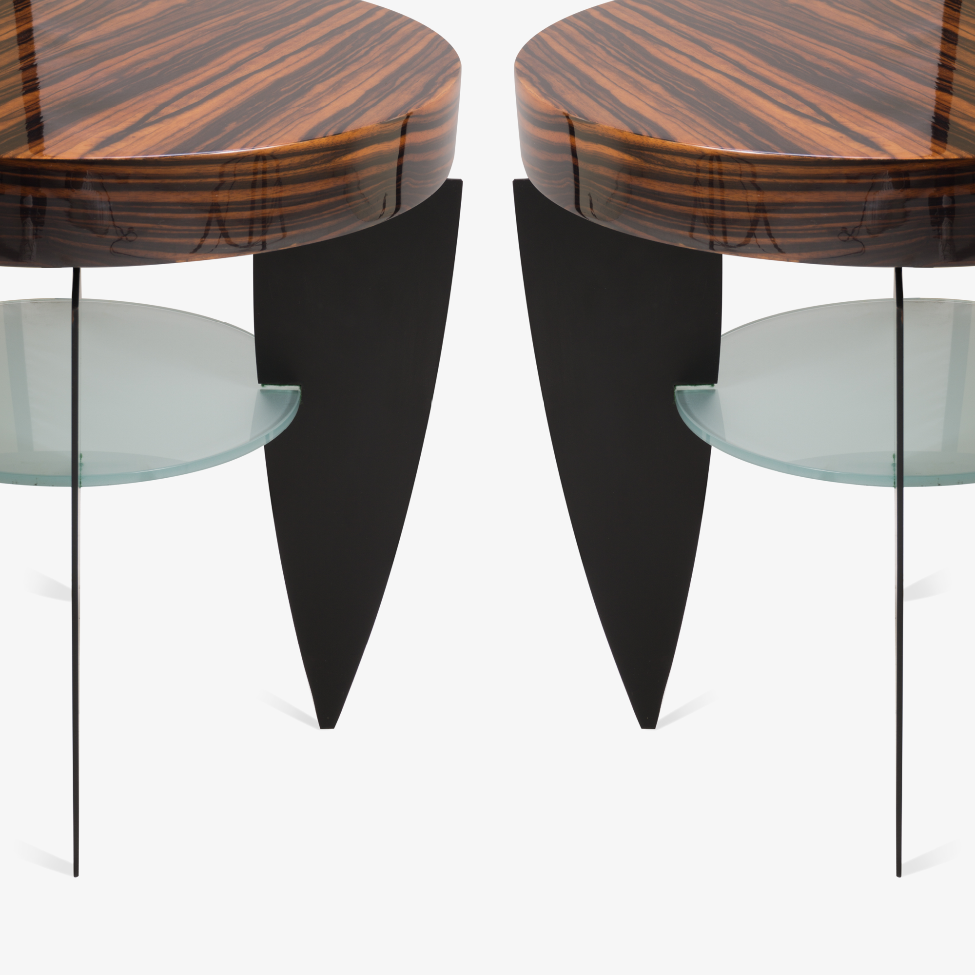 Pace Collection Memphis Style Side Tables, Pair