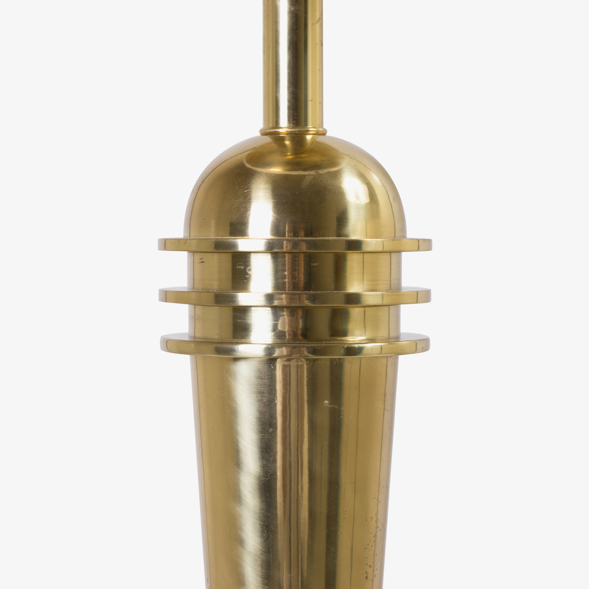 Art Deco Brass Globe Lamps