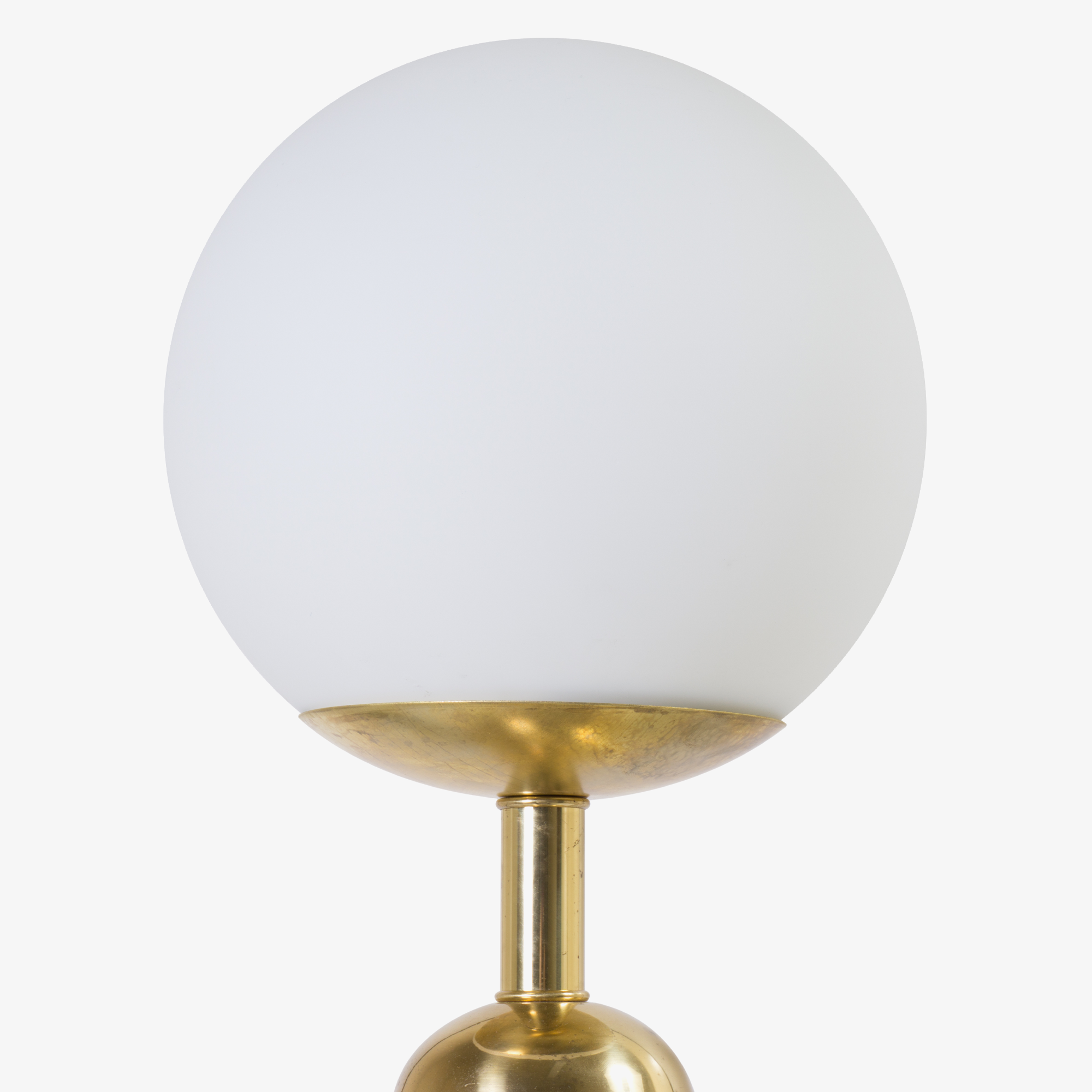 Art Deco Brass Globe Lamps
