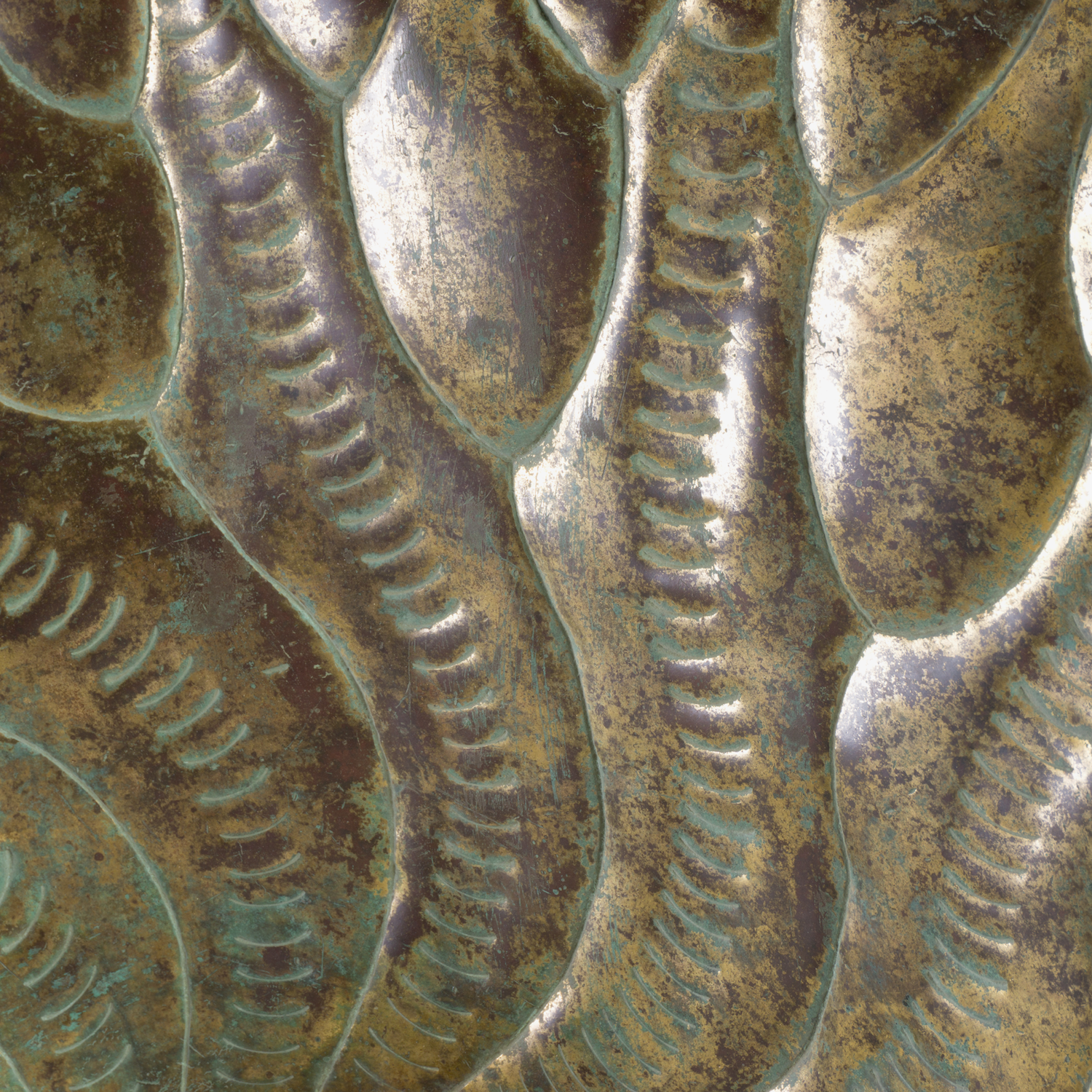 Hammered Brass Lotus from Tibet