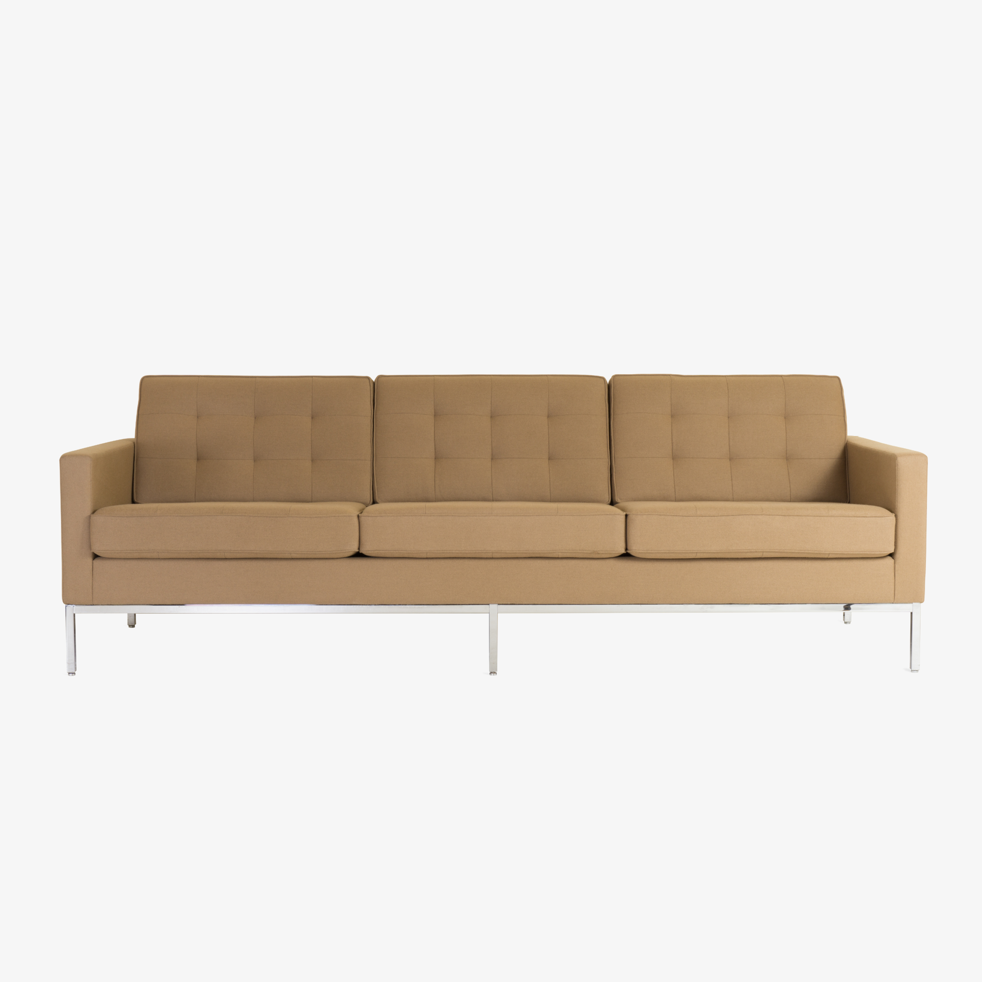Florence Knoll Sofa in Camel Wool Flannel