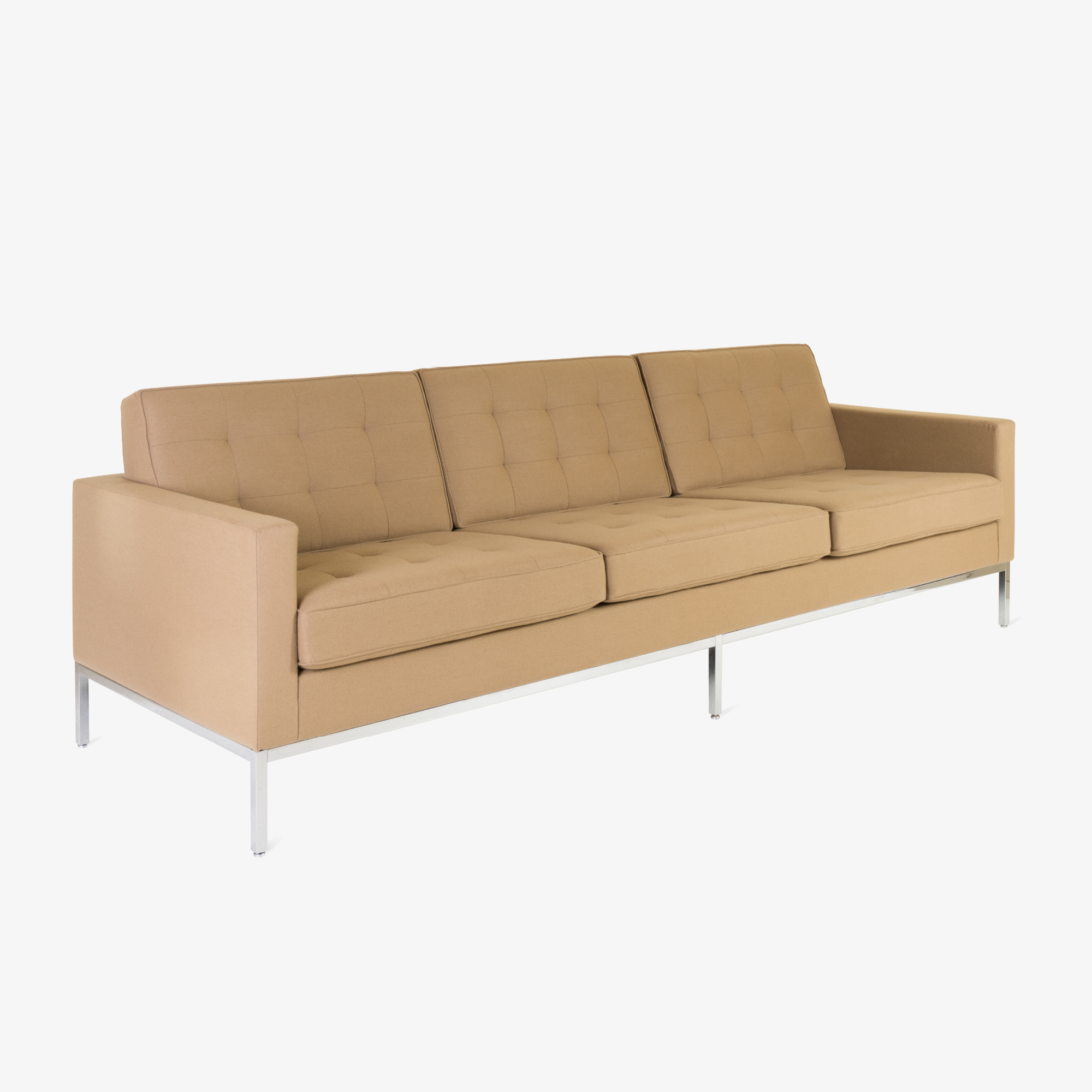 Florence Knoll Sofa in Camel Wool Flannel