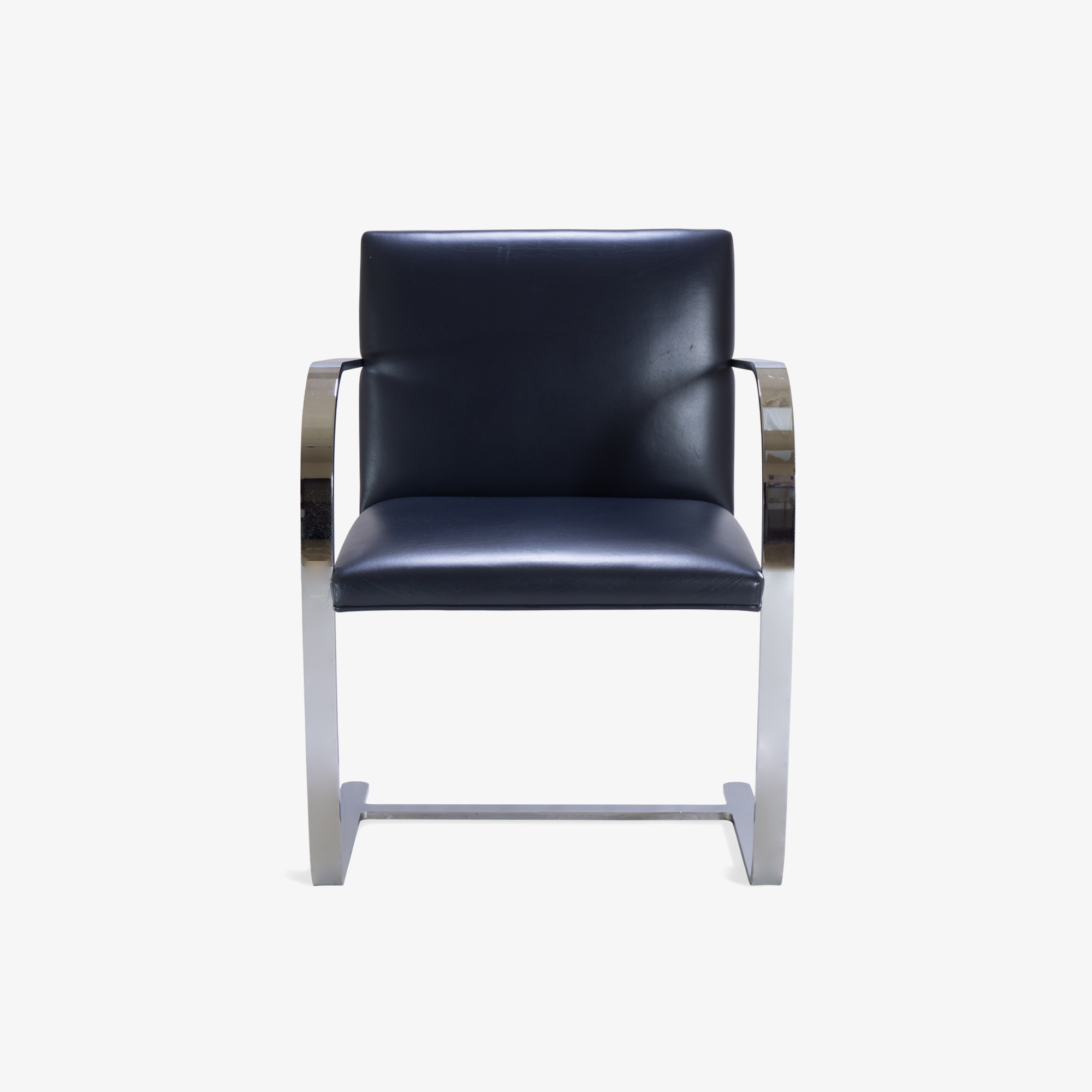 Knoll Brno Flat-Bar Chairs in Navy Velvet