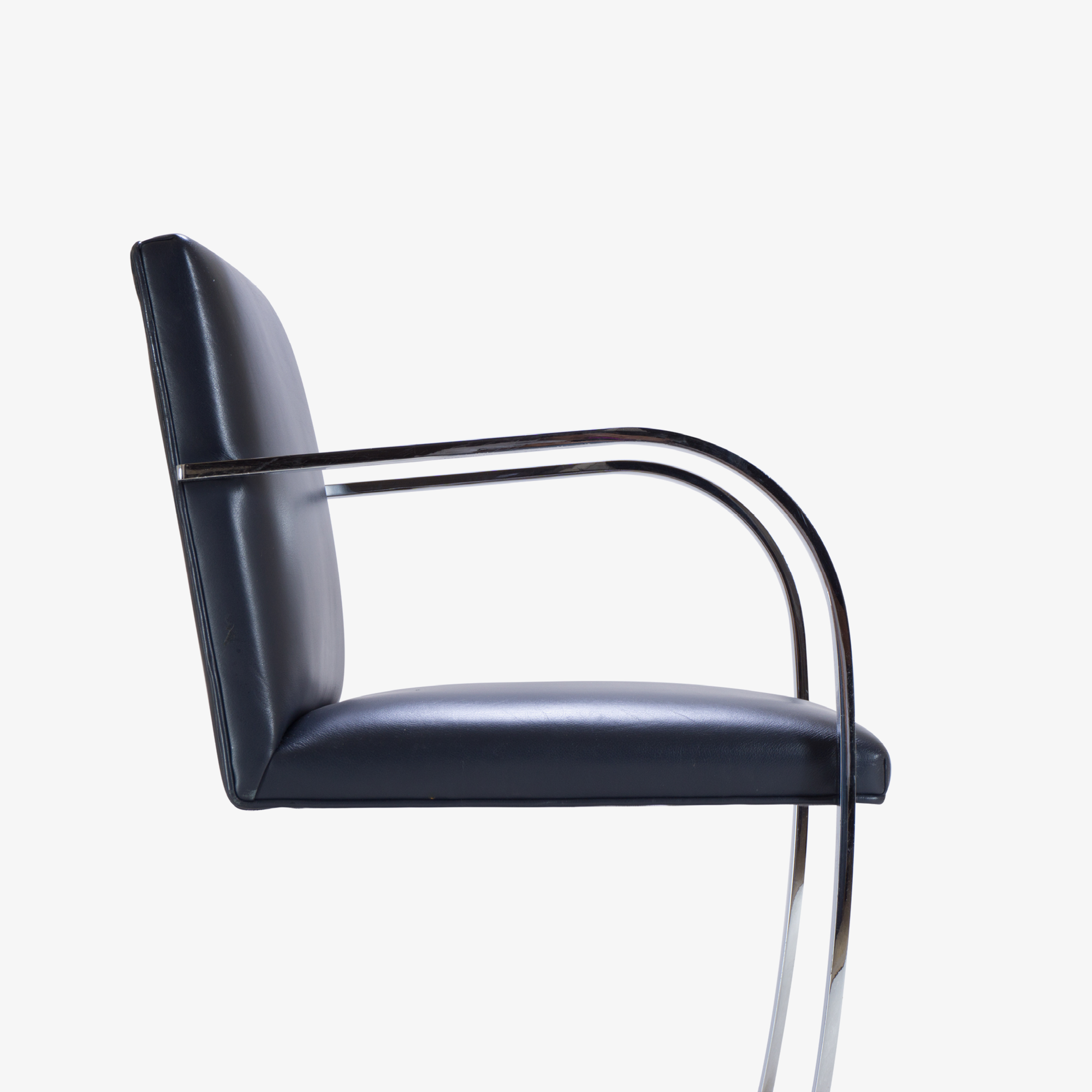 Knoll Brno Flat-Bar Chairs in Navy Velvet