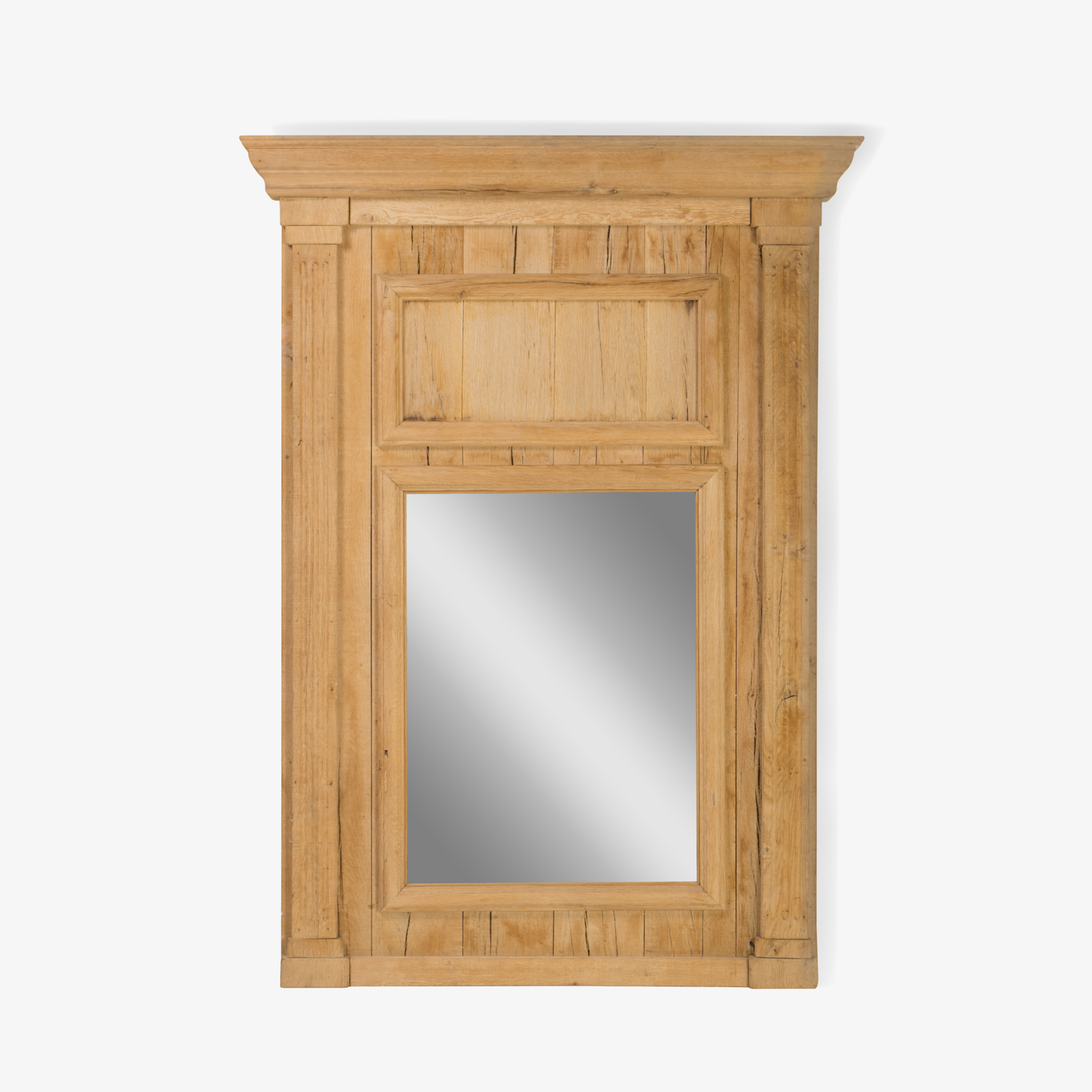 Trumeau Mirror in Natural Wood