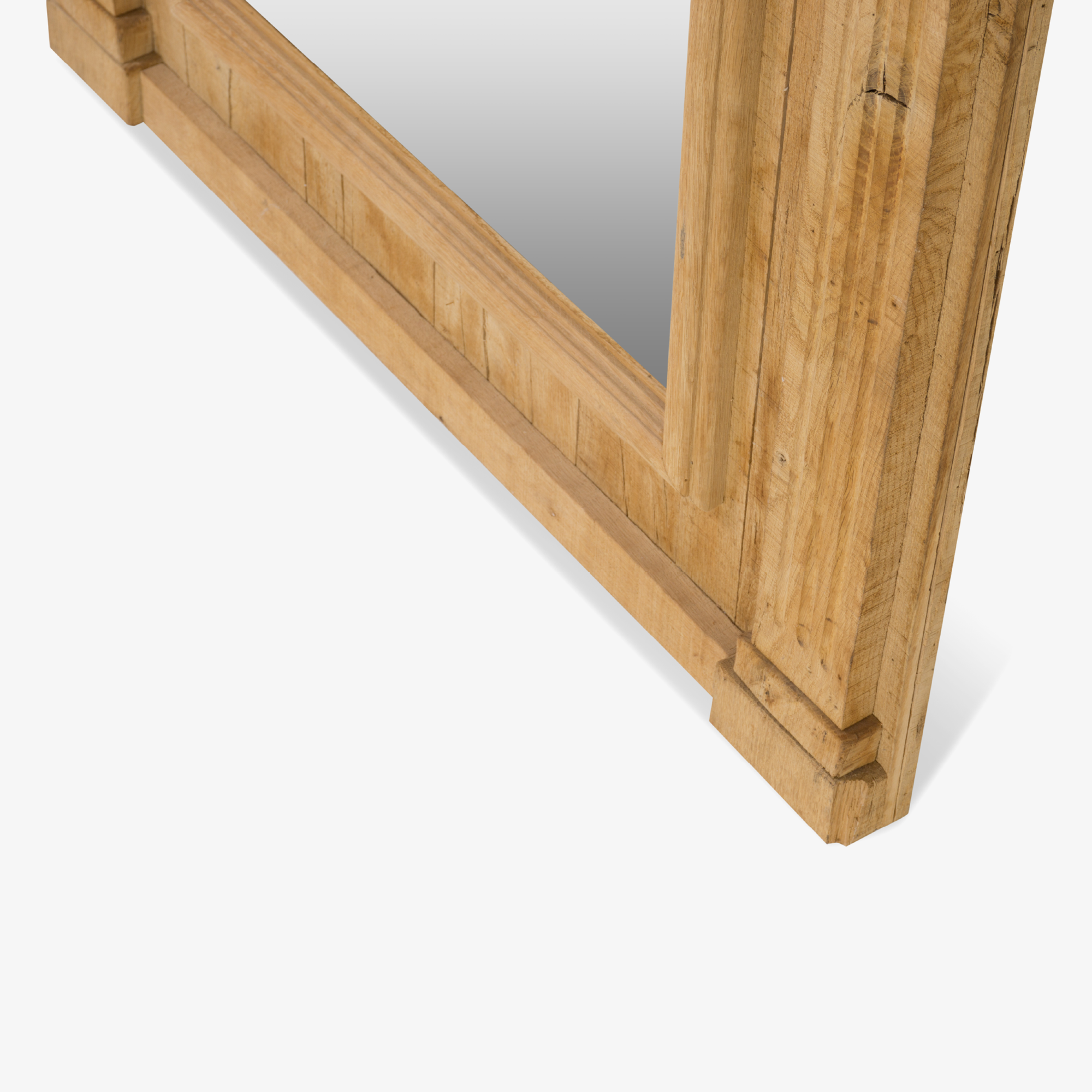 Trumeau Mirror in Natural Wood