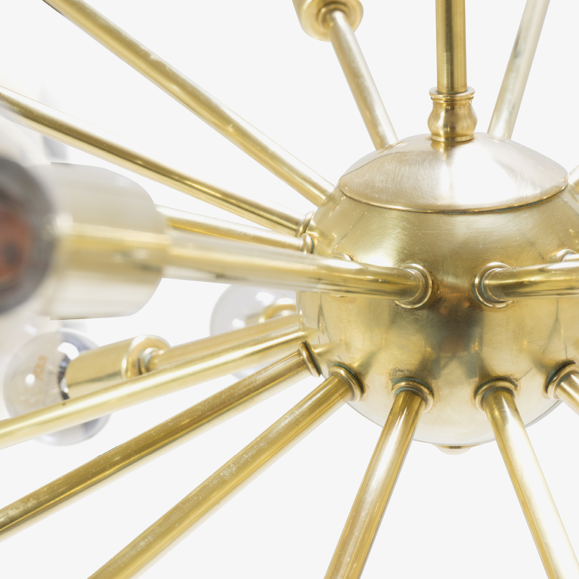 Sputnik Pendant Chandelier in Brass