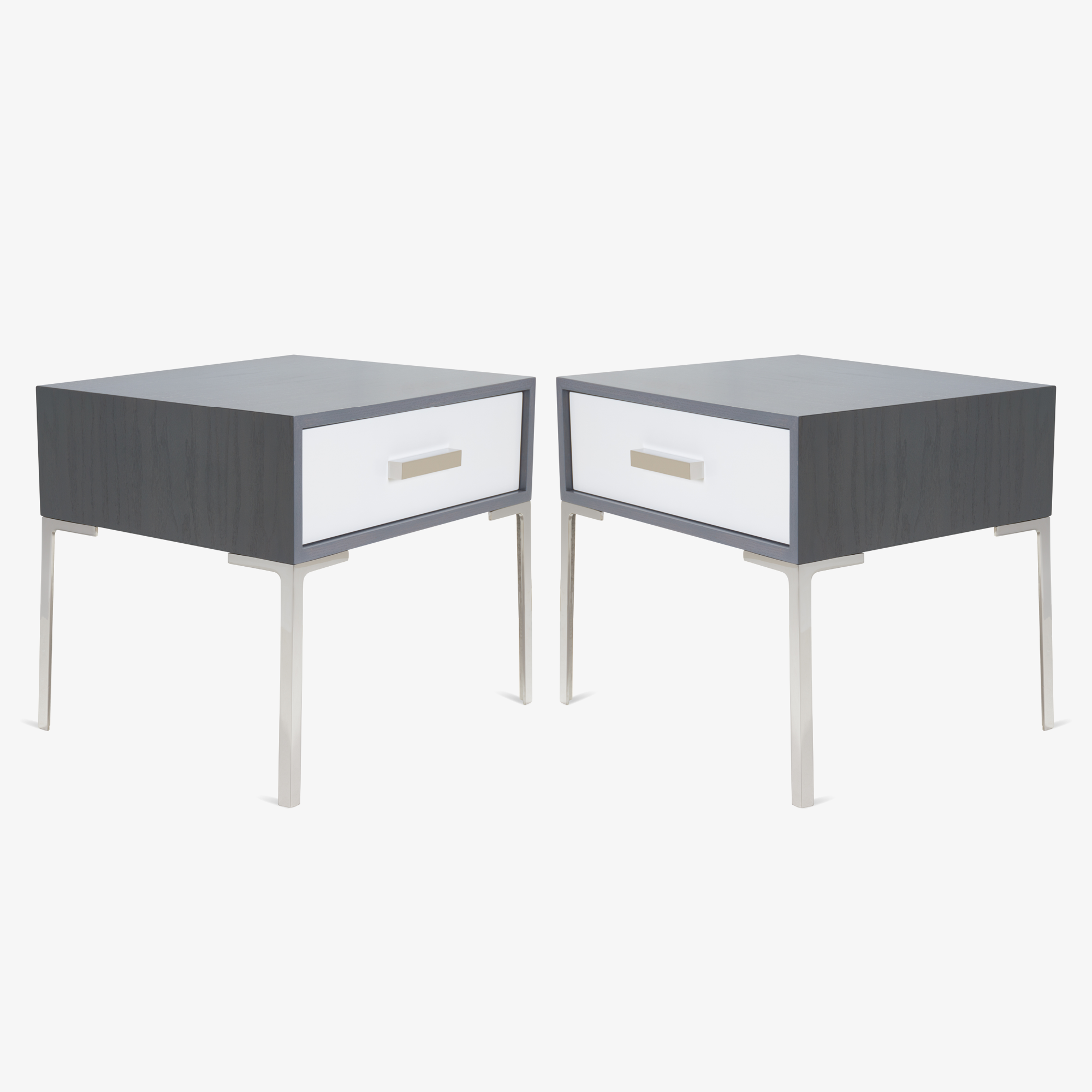 Astor Nickel Nightstands In Washed Gray Oak Montage