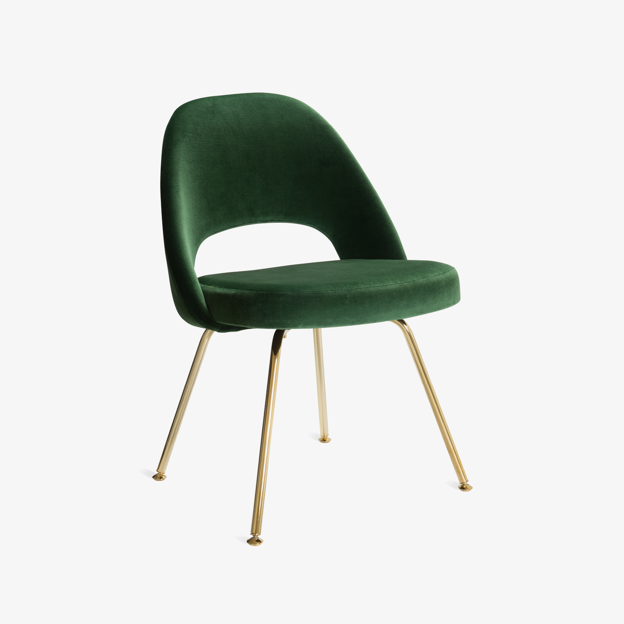 Knoll Saarinen Executive Armless Chair Italian Velvet, 24k Gold Edition