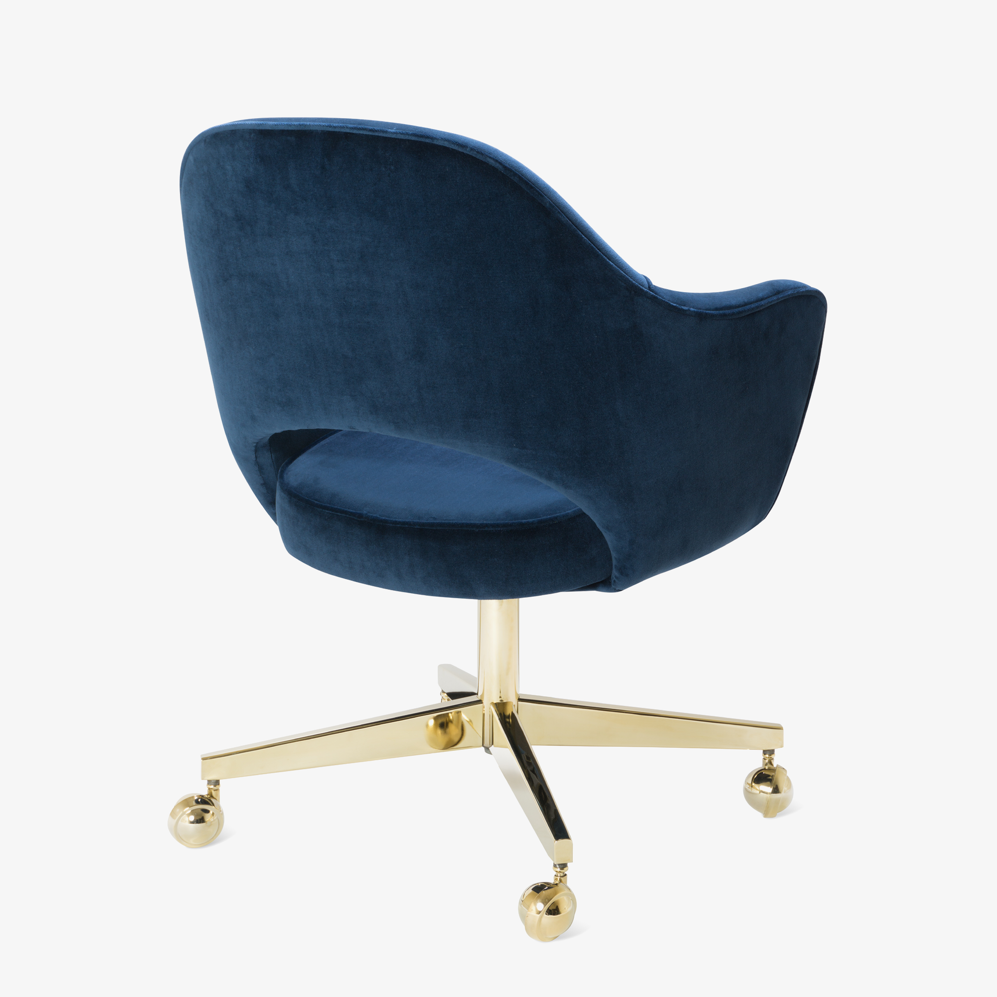 Saarinen Executive Arm Chair Vintage Swivel Base 24k Gold Edition Montage