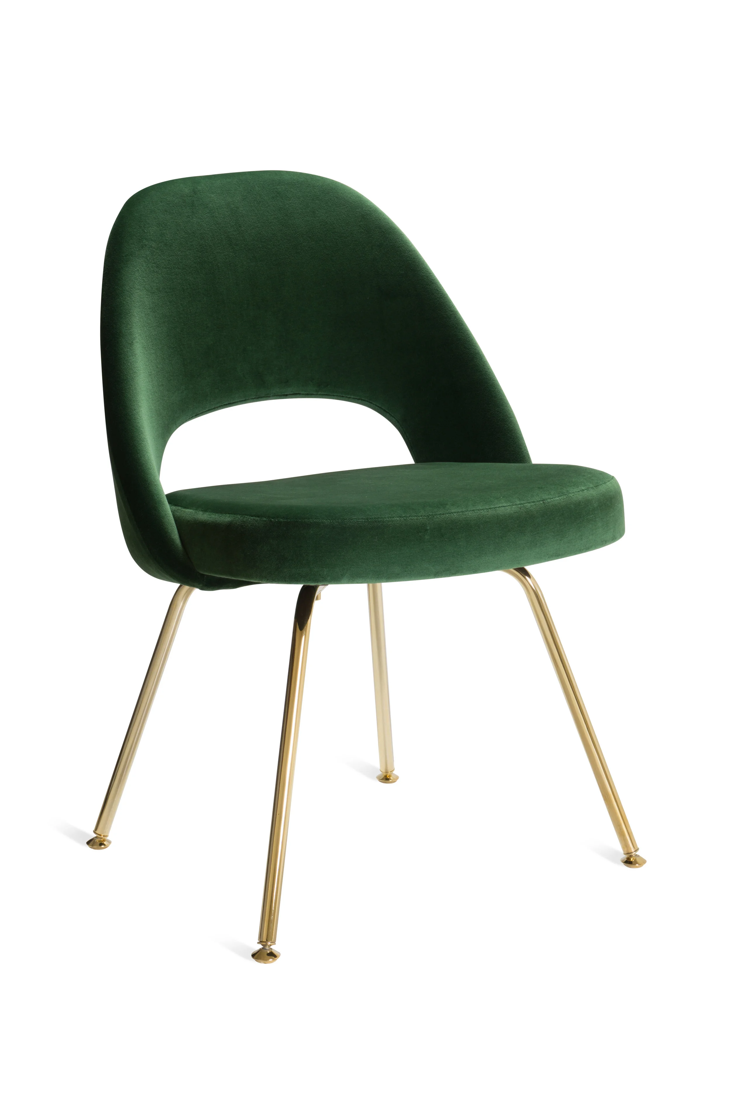 Saarinen Executive Arm Chair in Velvet, 24k Gold Edition