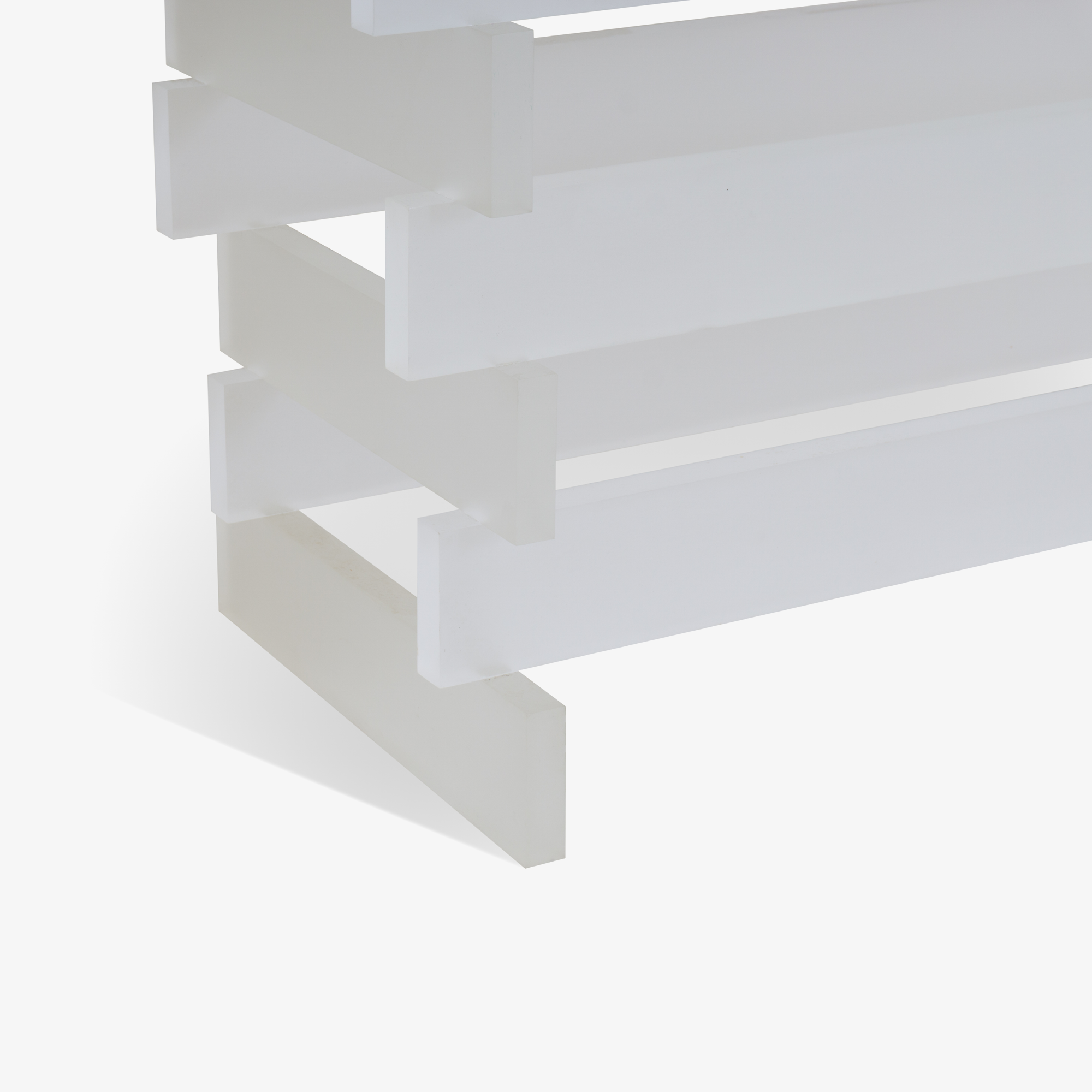 Stacked Frosted Lucite Console with Smoked Glass5.png