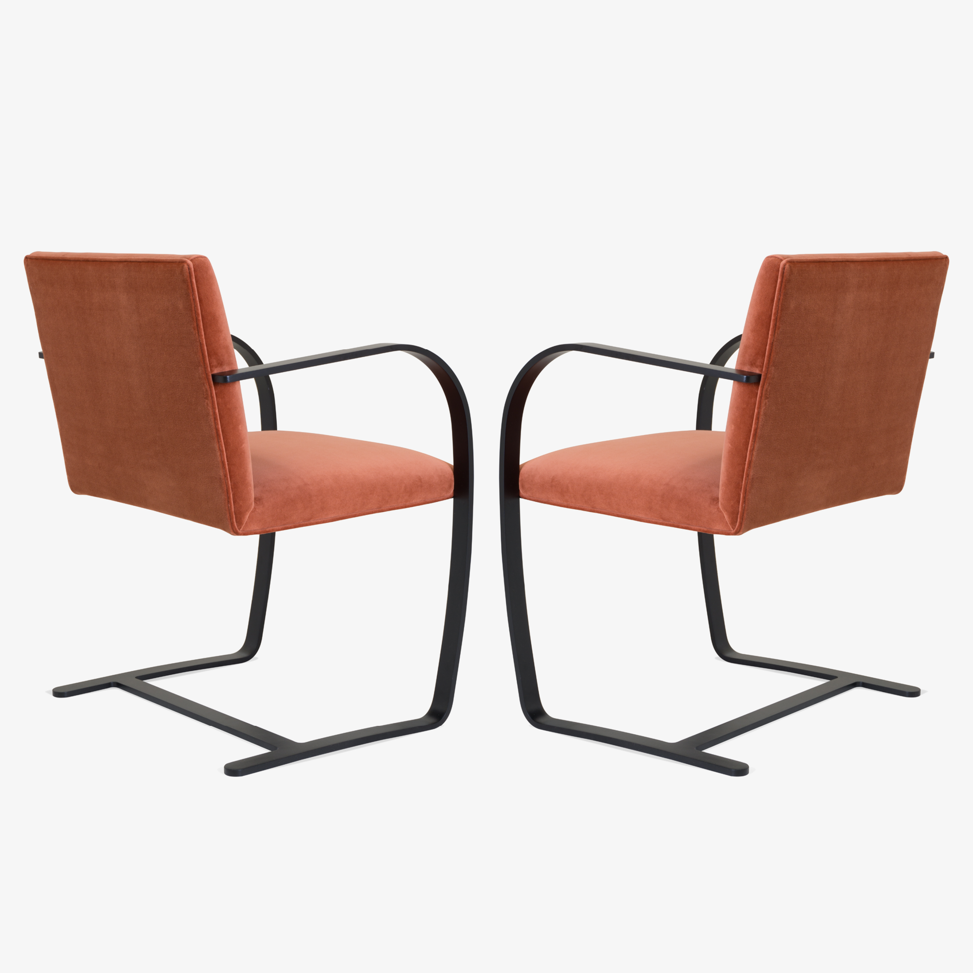 Brno Flat-Bar Chair in Rust Velvet, Obsidian Matte4.png