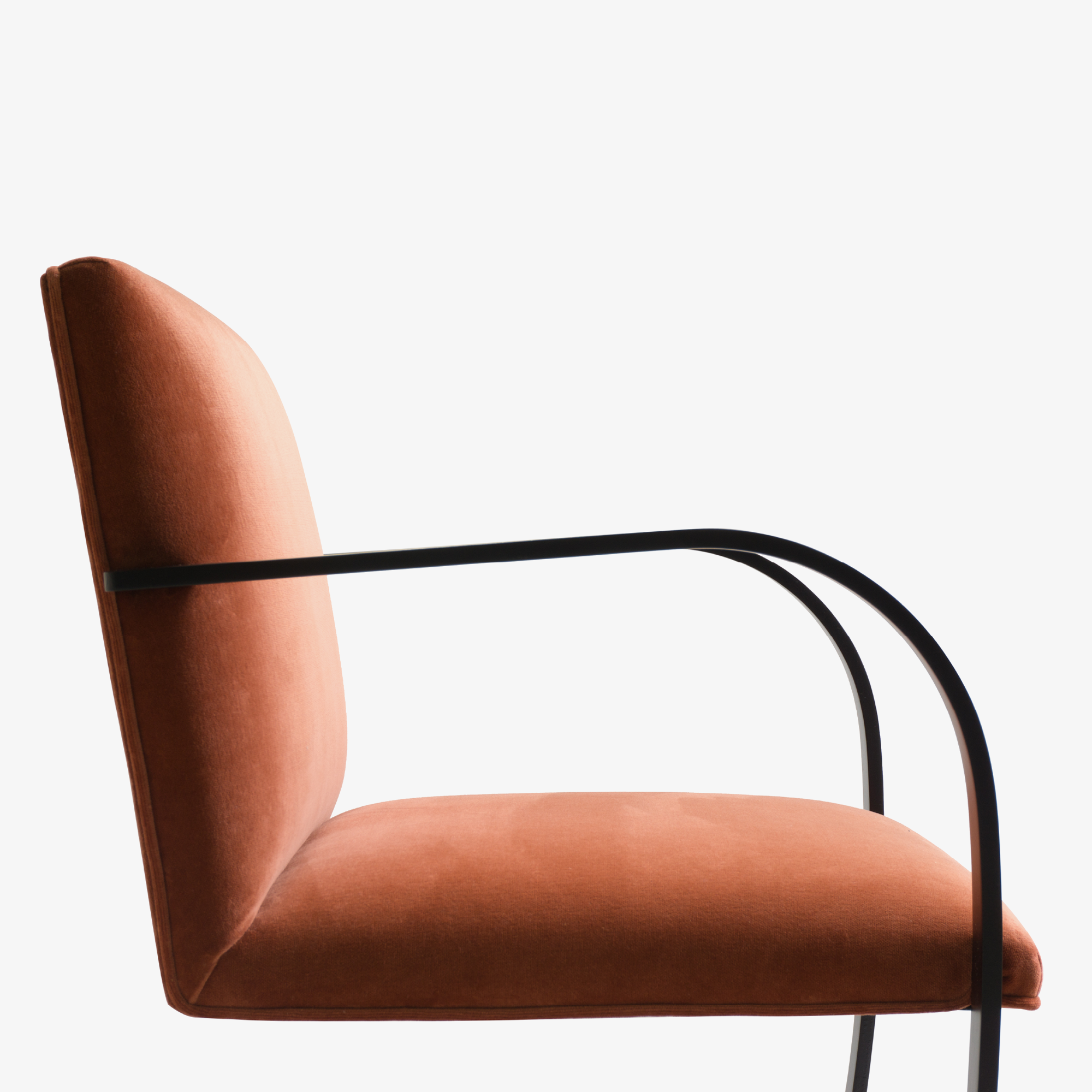 Brno Flat-Bar Chair in Rust Velvet, Obsidian Matte6.png