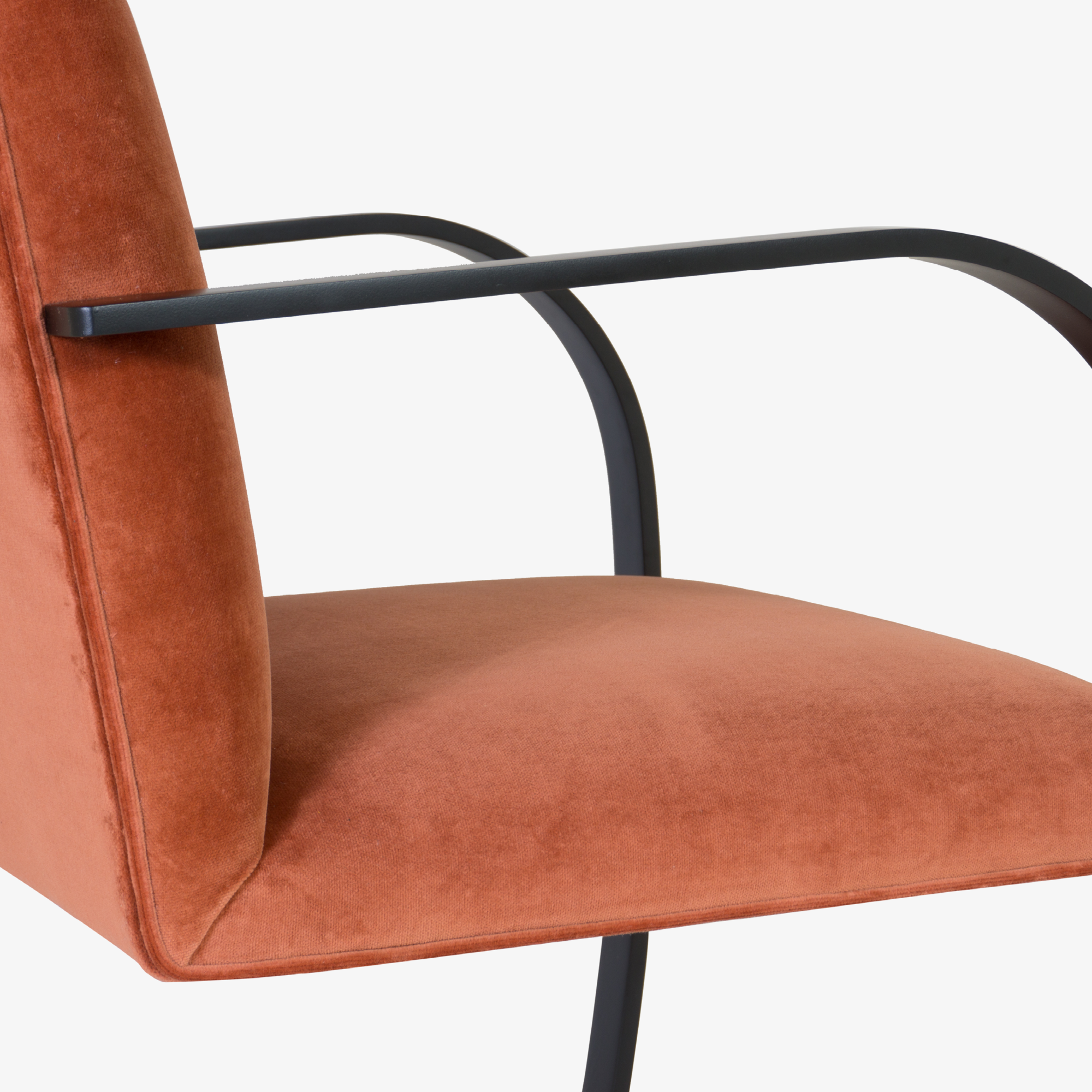 Brno Flat-Bar Chair in Rust Velvet, Obsidian Matte10.png