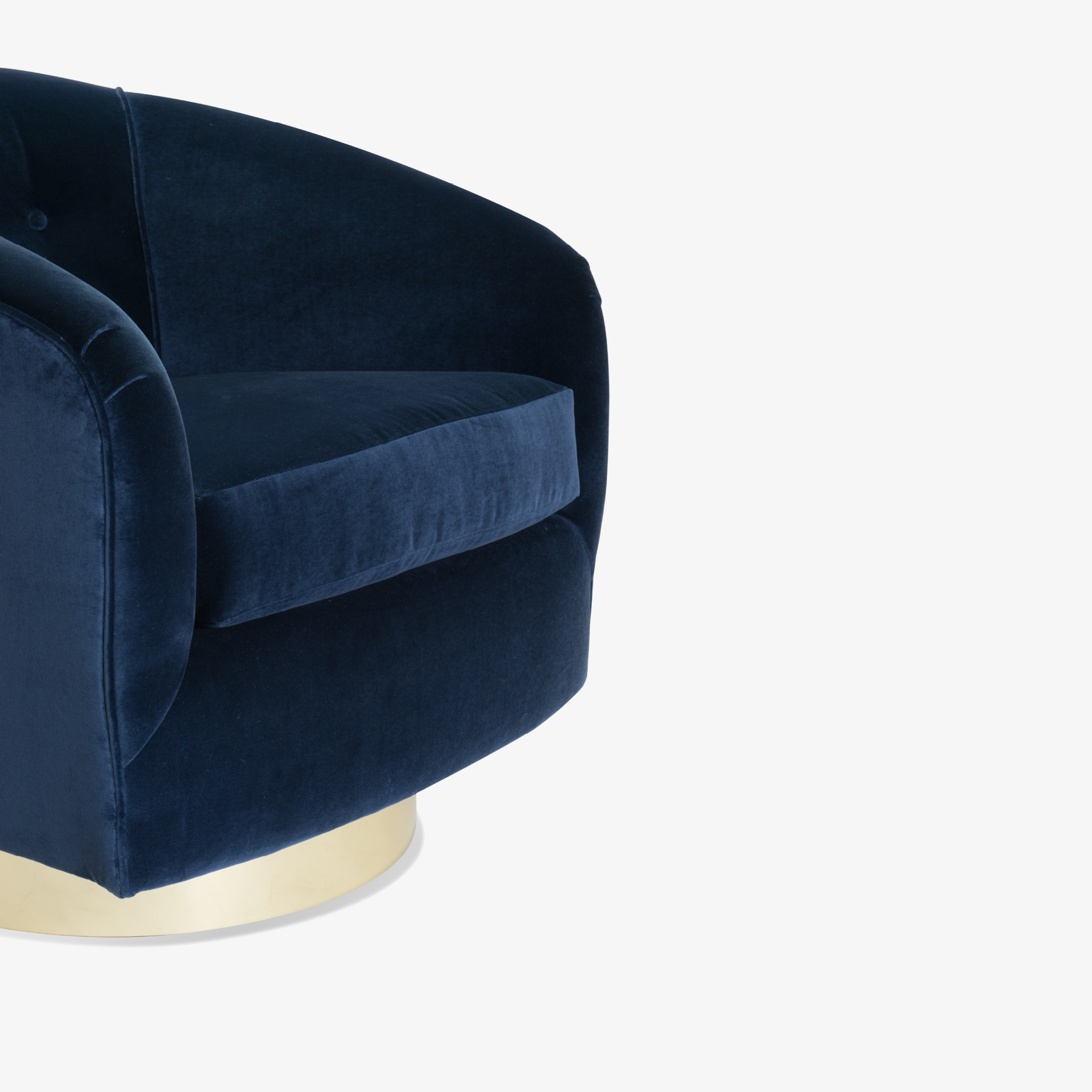 Swivel Tub Chairs in Navy Velvet with Polished Brass Bases, Pair6.png
