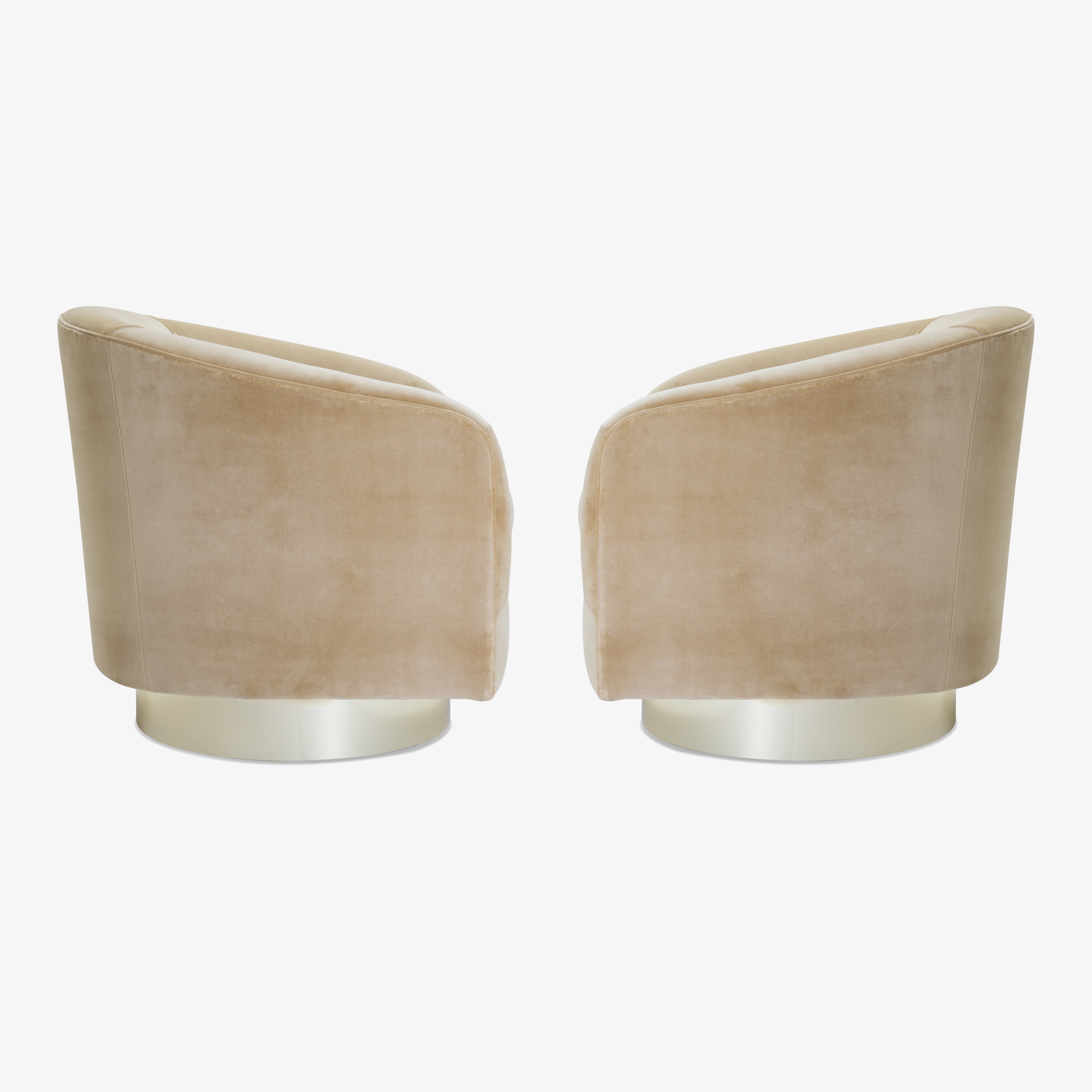 Swivel Tub Chairs with Brass Bases in Camel Velvet3.png