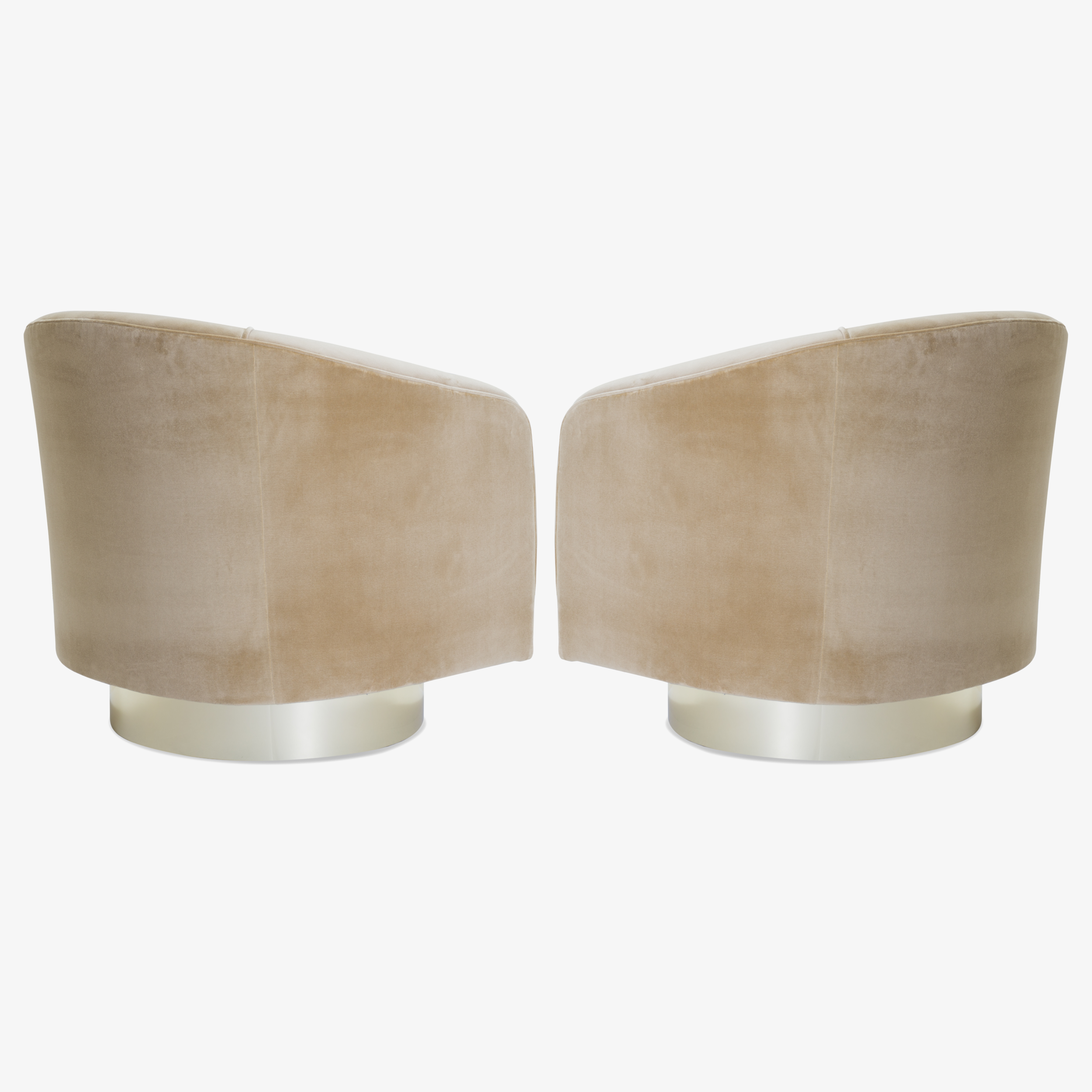 Swivel Tub Chairs with Brass Bases in Camel Velvet4.png