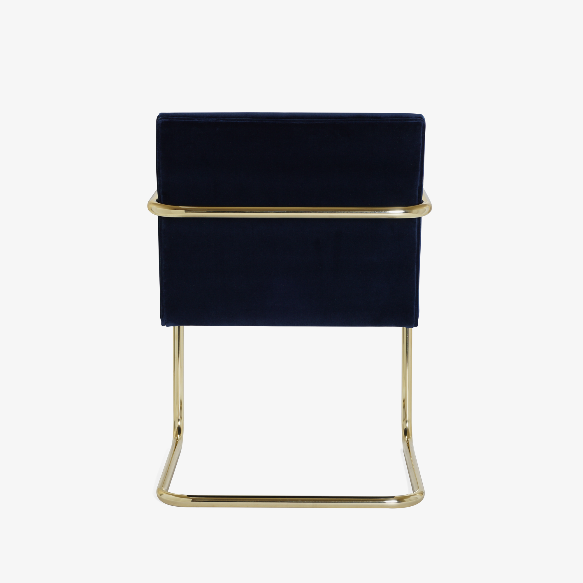Brno Tubular Chair in Velvet, Polished Brass5.png