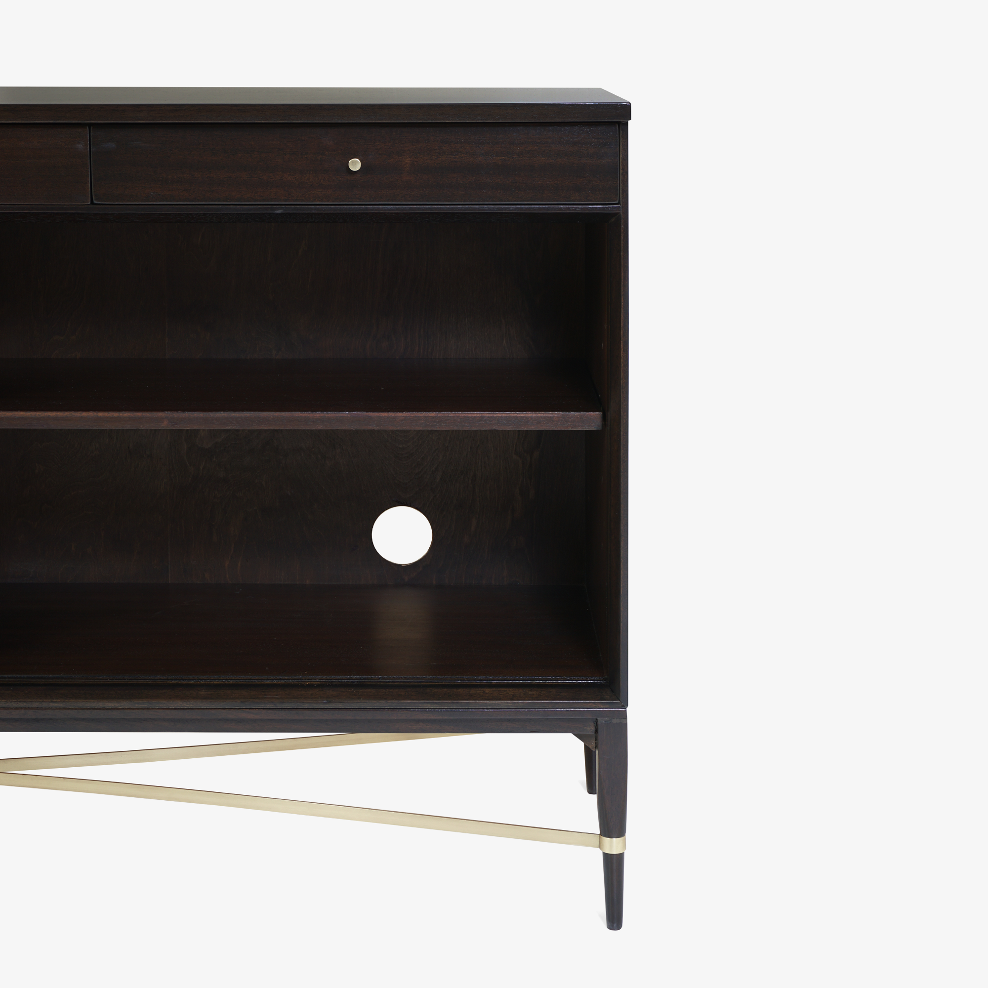 Walnut & Brass Cross Stretcher Credenza by Paul McCobb for Calvin Group7.png