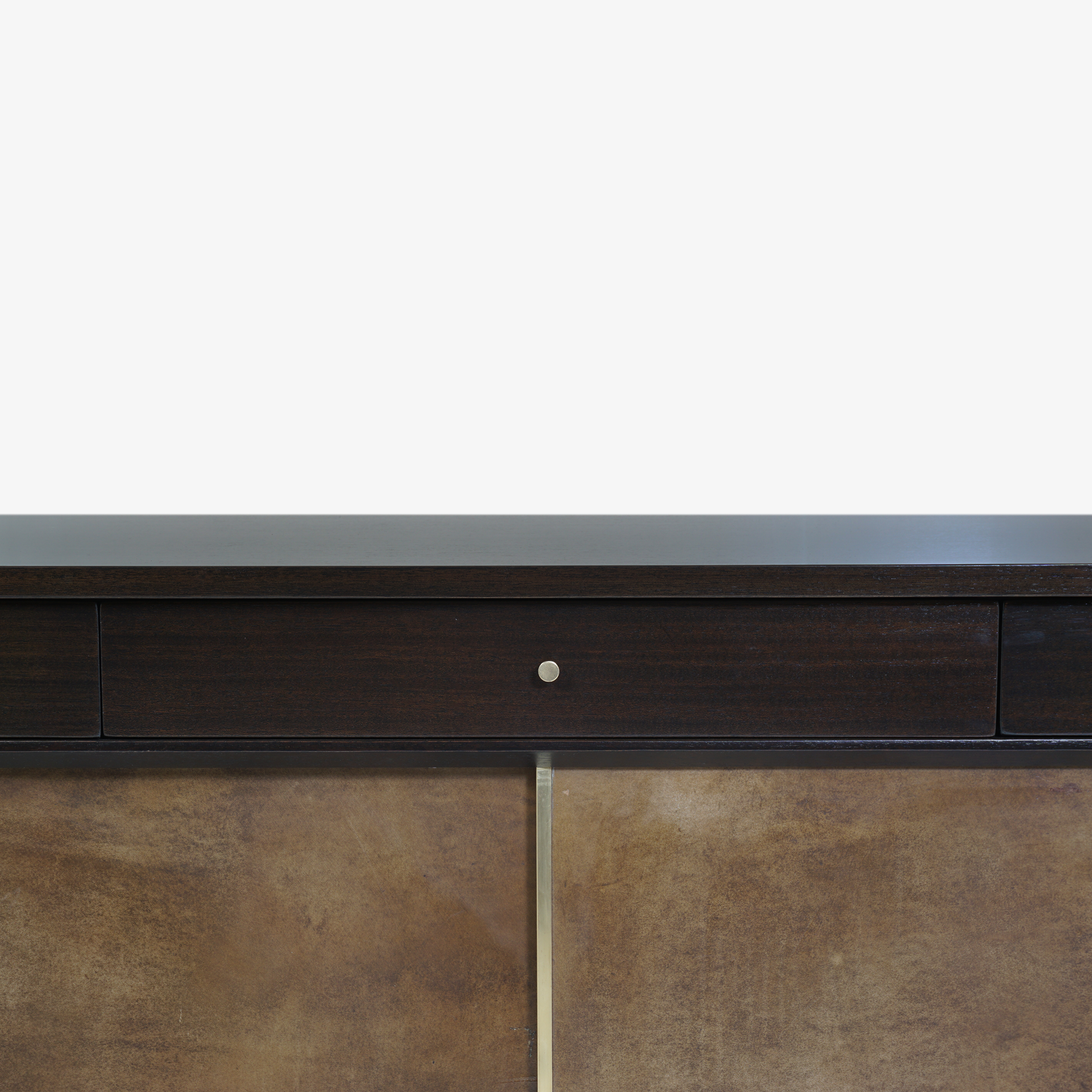 Walnut & Brass Cross Stretcher Credenza by Paul McCobb for Calvin Group5.png