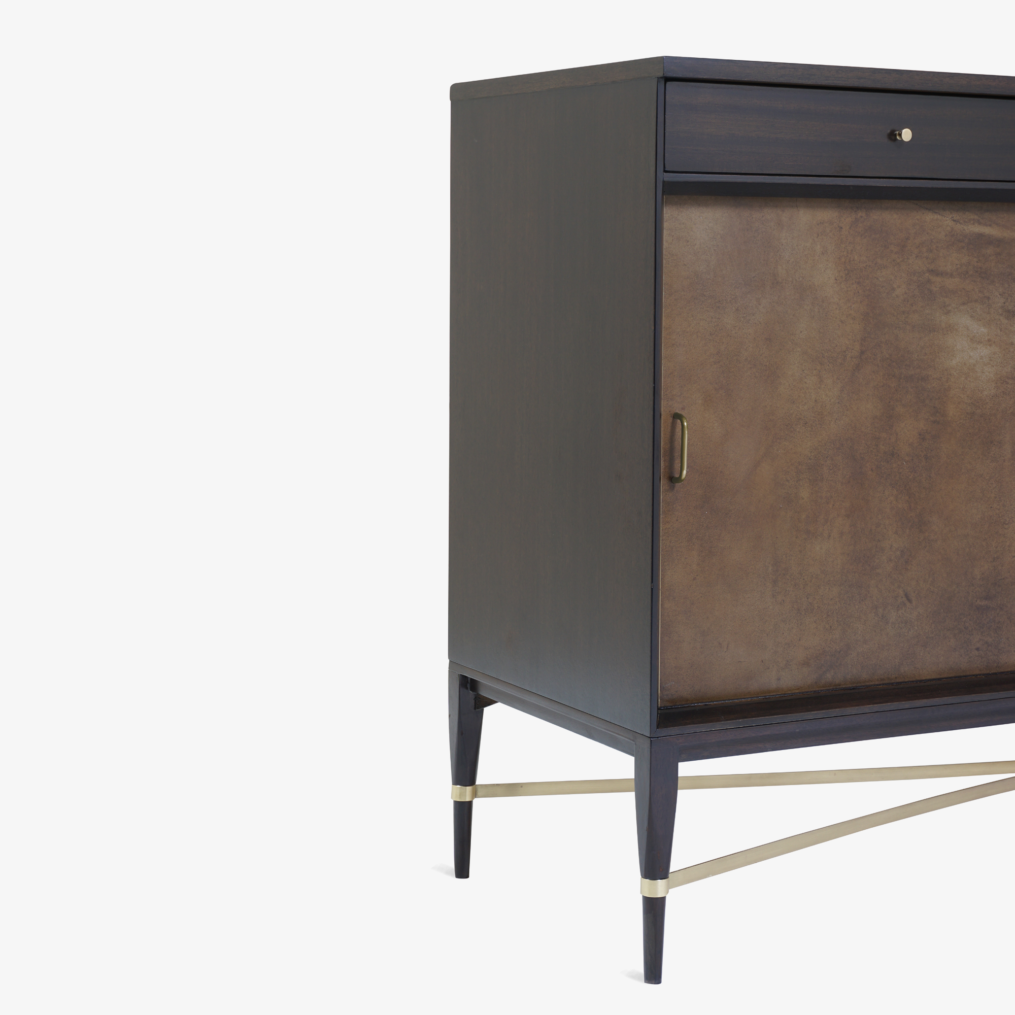 Walnut & Brass Cross Stretcher Credenza by Paul McCobb for Calvin Group8.png