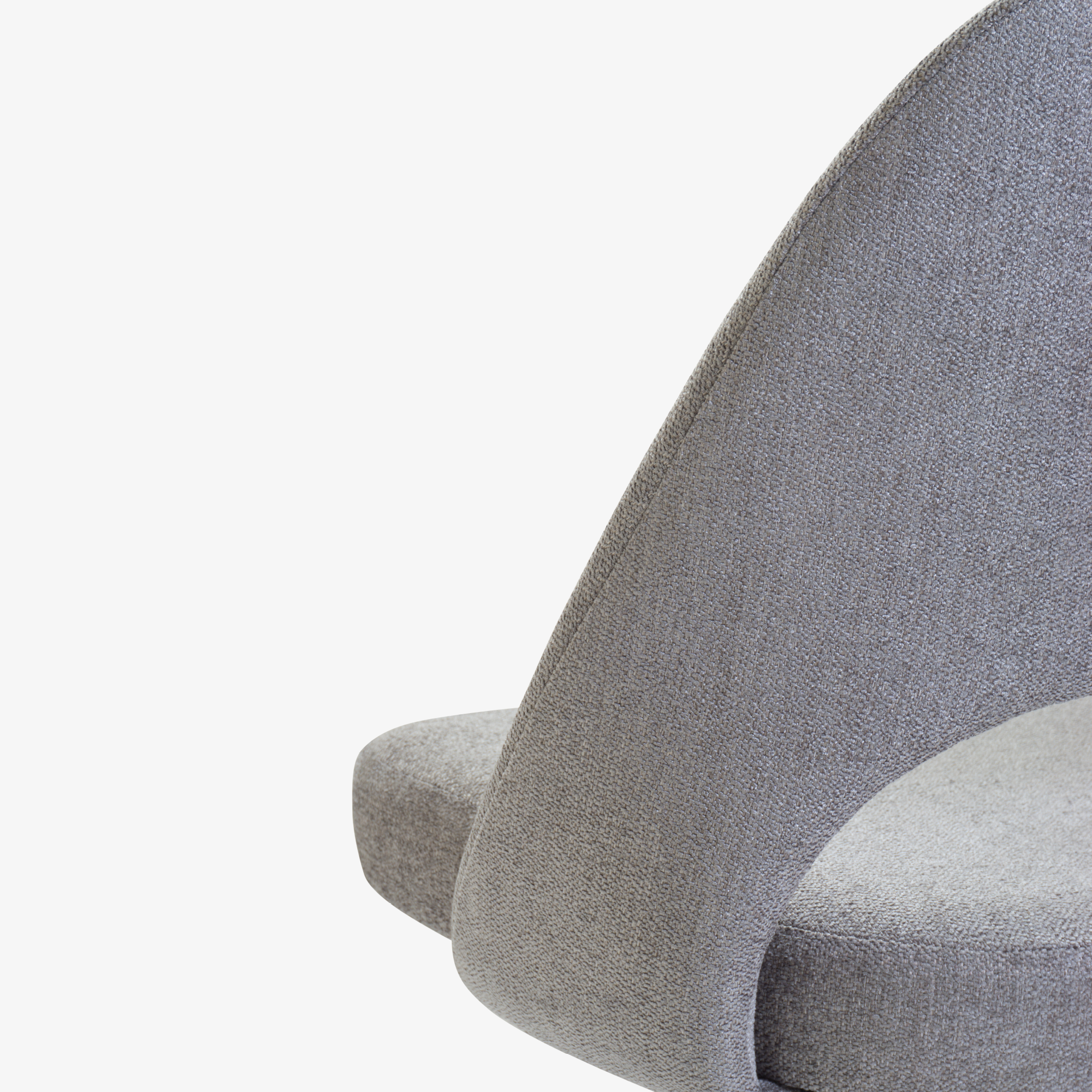Saarinen Executive Armless Chair in Maddison Bouclé, Swivel Base6.png