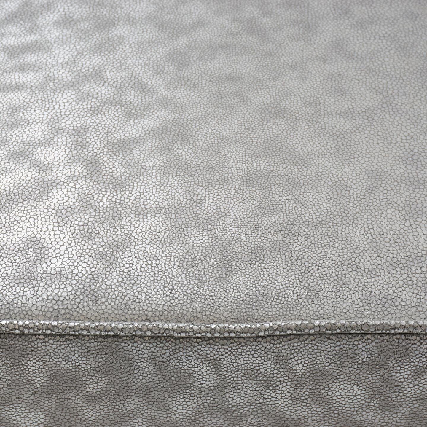Reach out and feel this sueded &ldquo;Sharkskin&rdquo; Metallic Leather we used on a new version of our Prism Bench. We love this look but the options are limitless, pick your size and material! 🦈