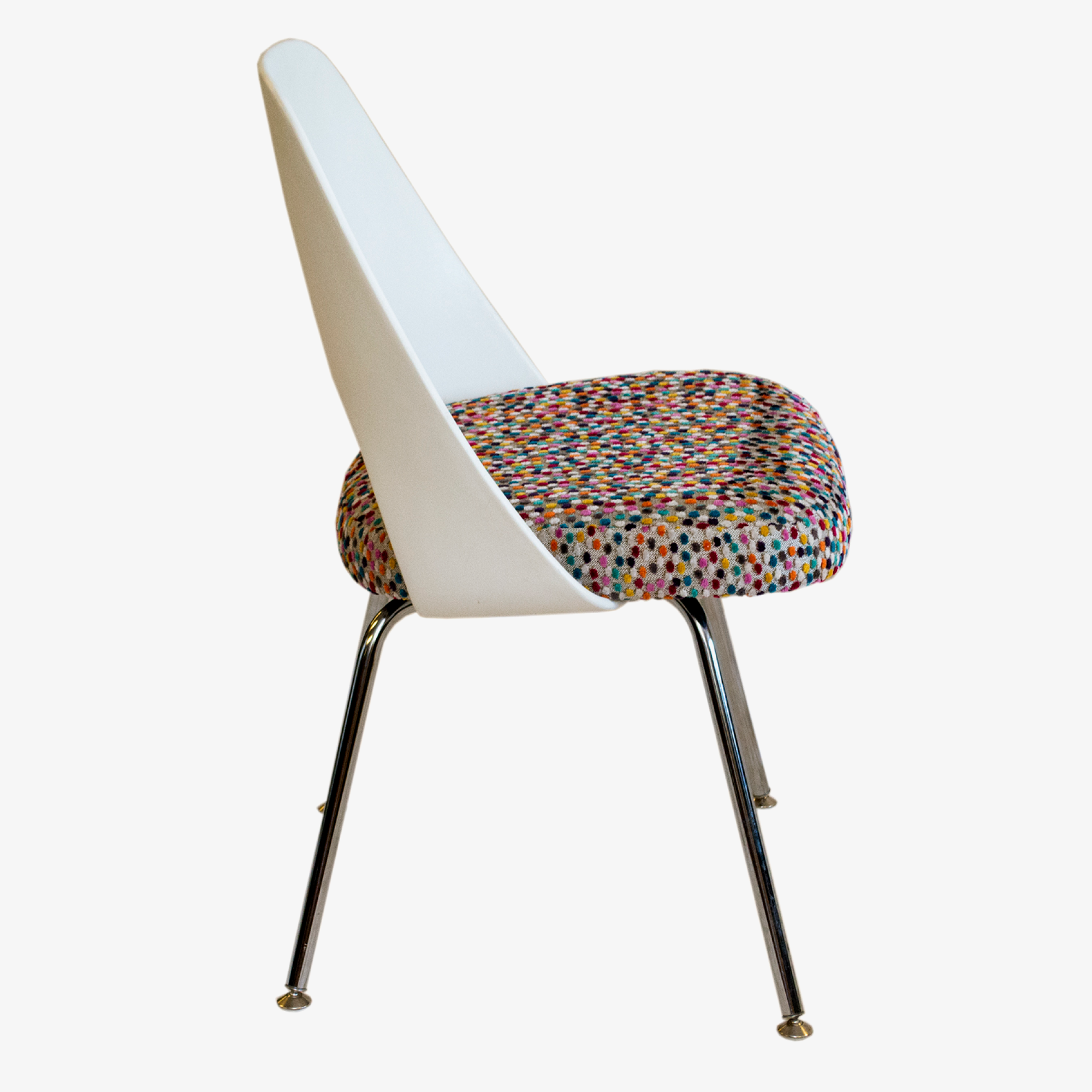 Eero Saarinen White Plastic with Small Colorful Dots 3.png