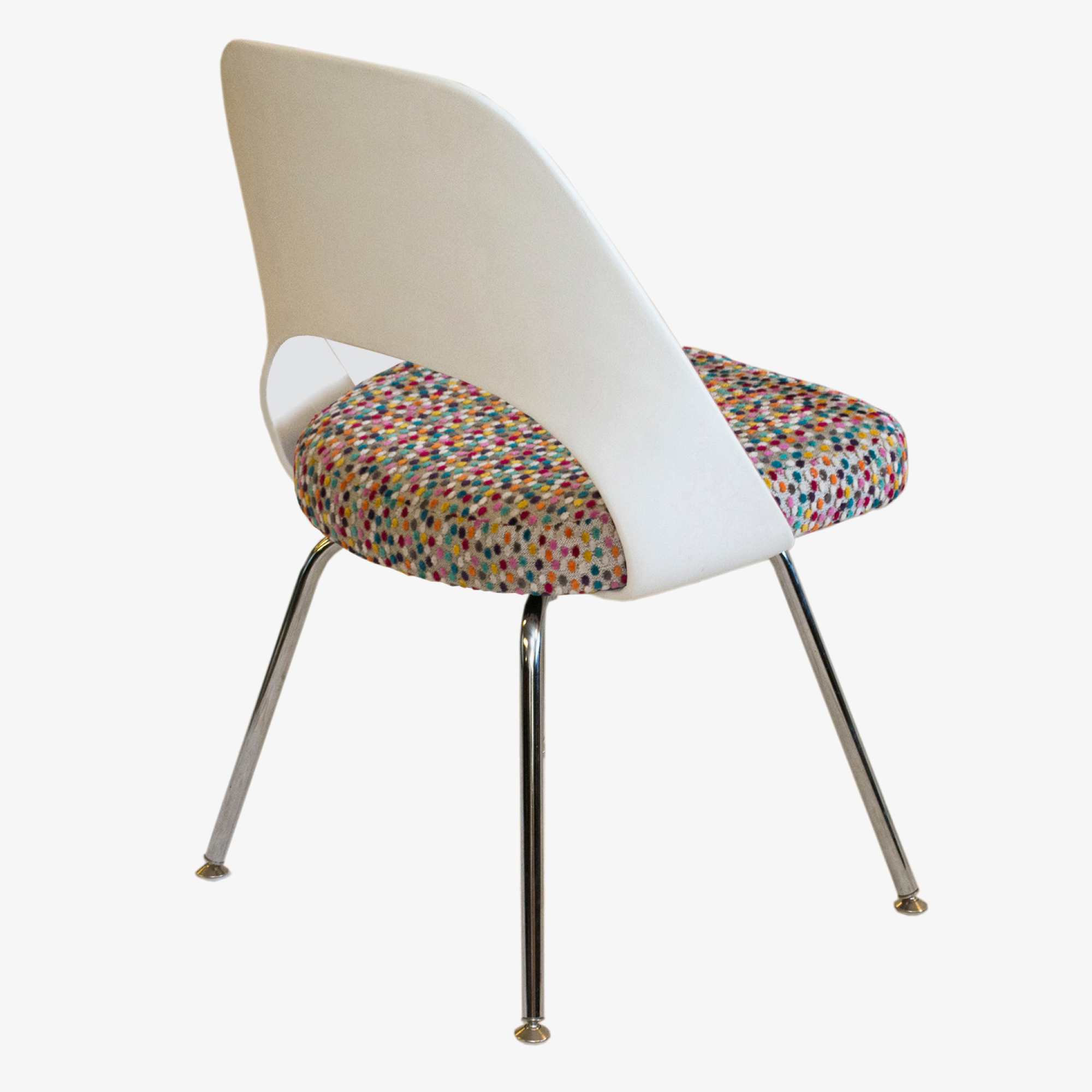 Eero Saarinen White Plastic with Small Colorful Dots 4.png