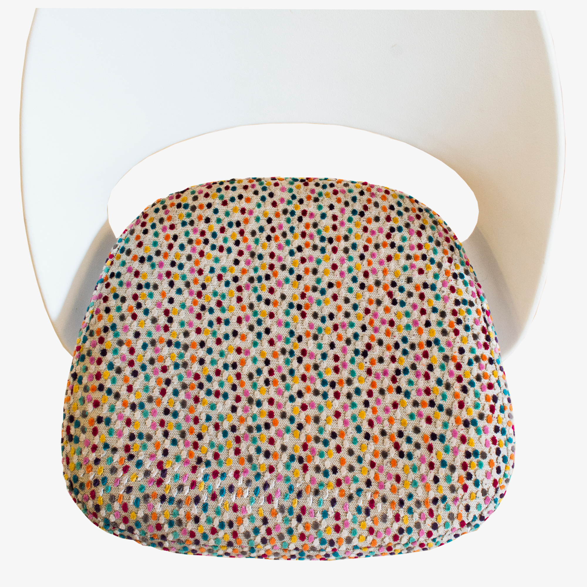 Eero Saarinen White Plastic with Small Colorful Dots 8.png