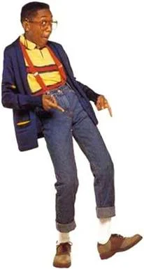 C’est vous qui voyez, mais dans l’imaginaire collectif, bretelles + jean taille (trop) haute + lunettes trop grandes = Steve Urkel