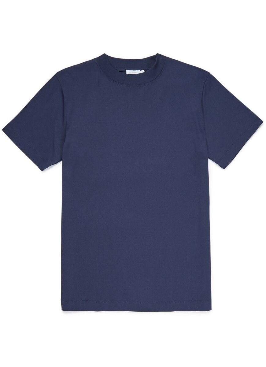 T-shirt marine en coton uni coupe droite col rond LEVI'S® - CCV Mode