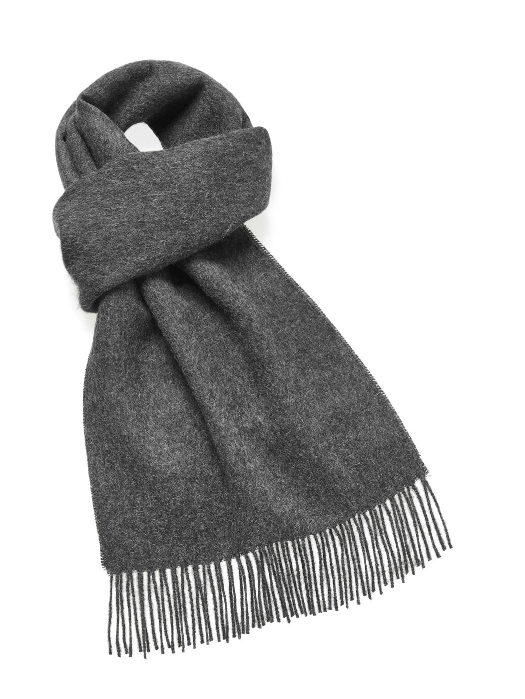 Grande Écharpe en laine noire douce et chaude - Himalayan Made