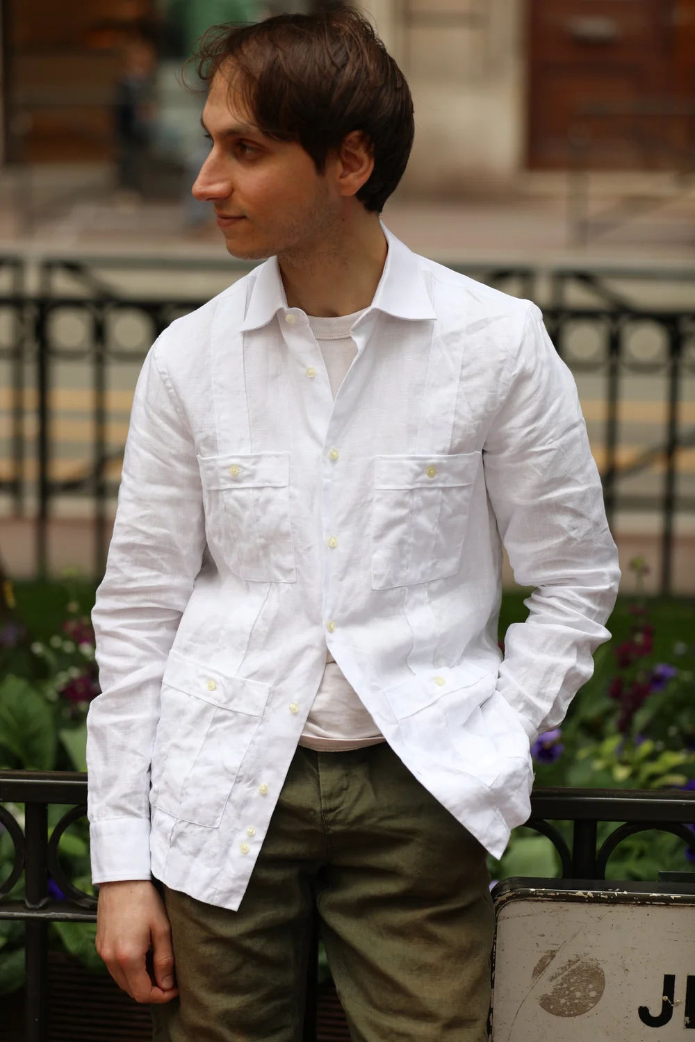 Mardi Gras Youth Guayabera In Purple