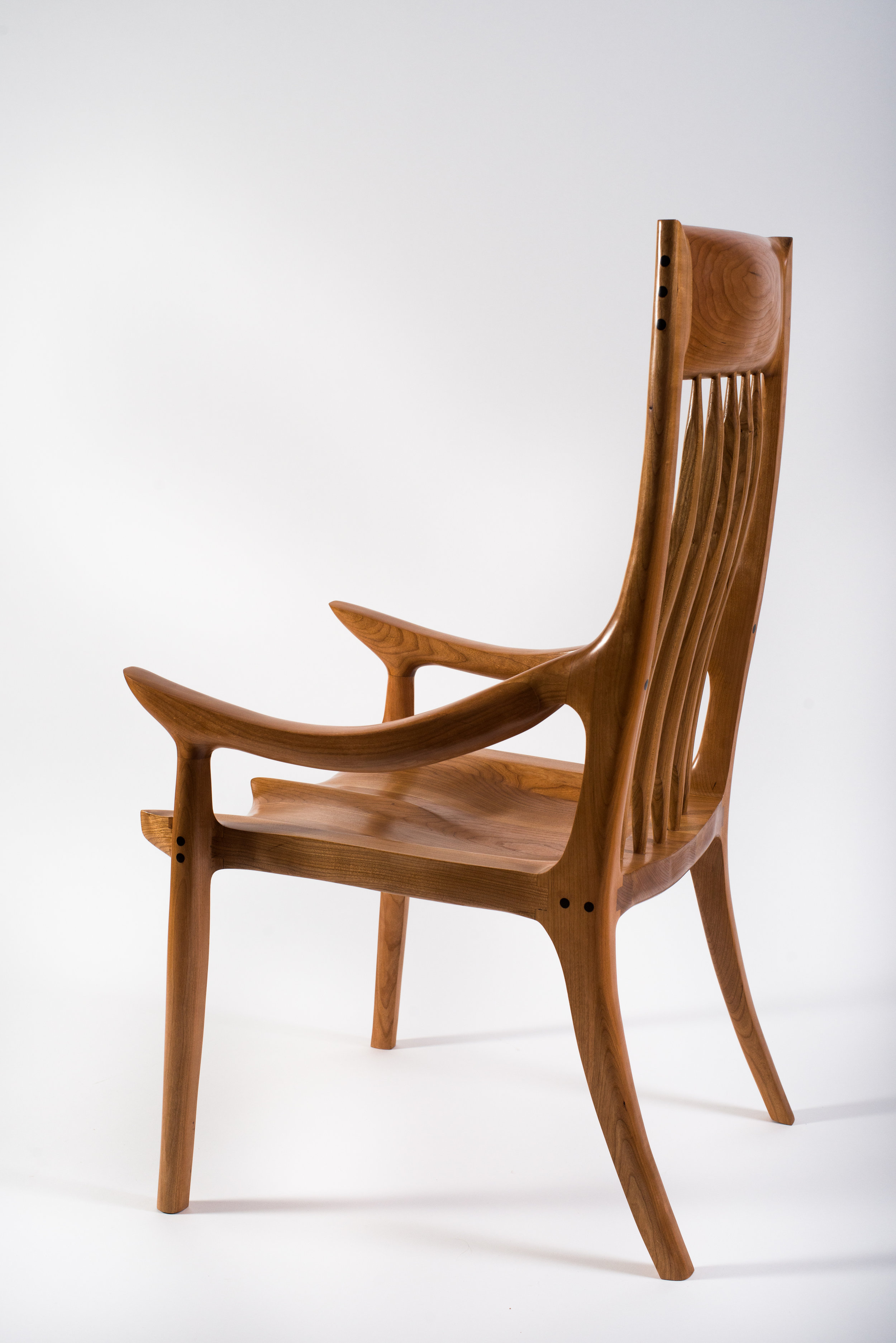 Cherry High Back Dining Chair