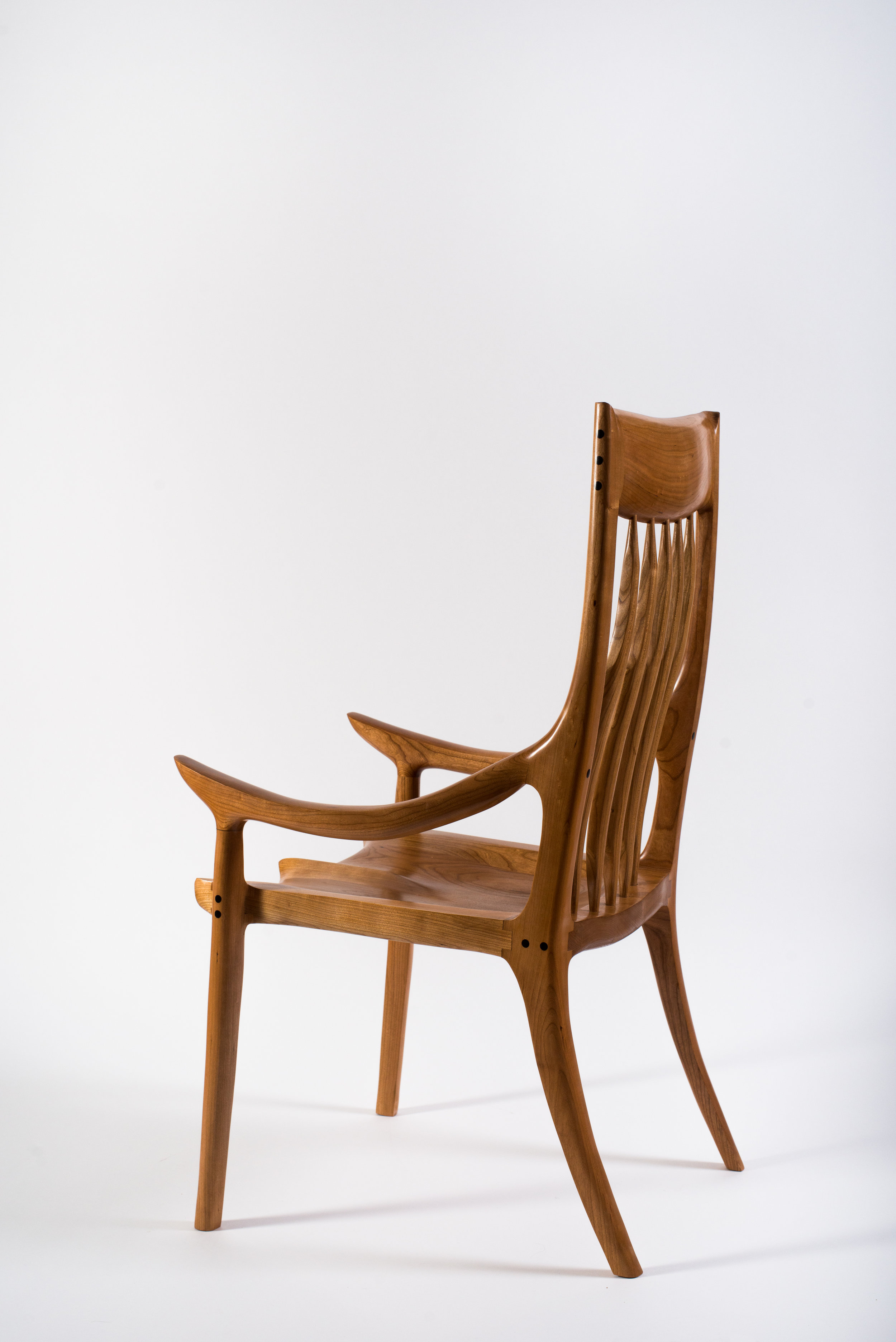 Cherry High Back Dining Chair