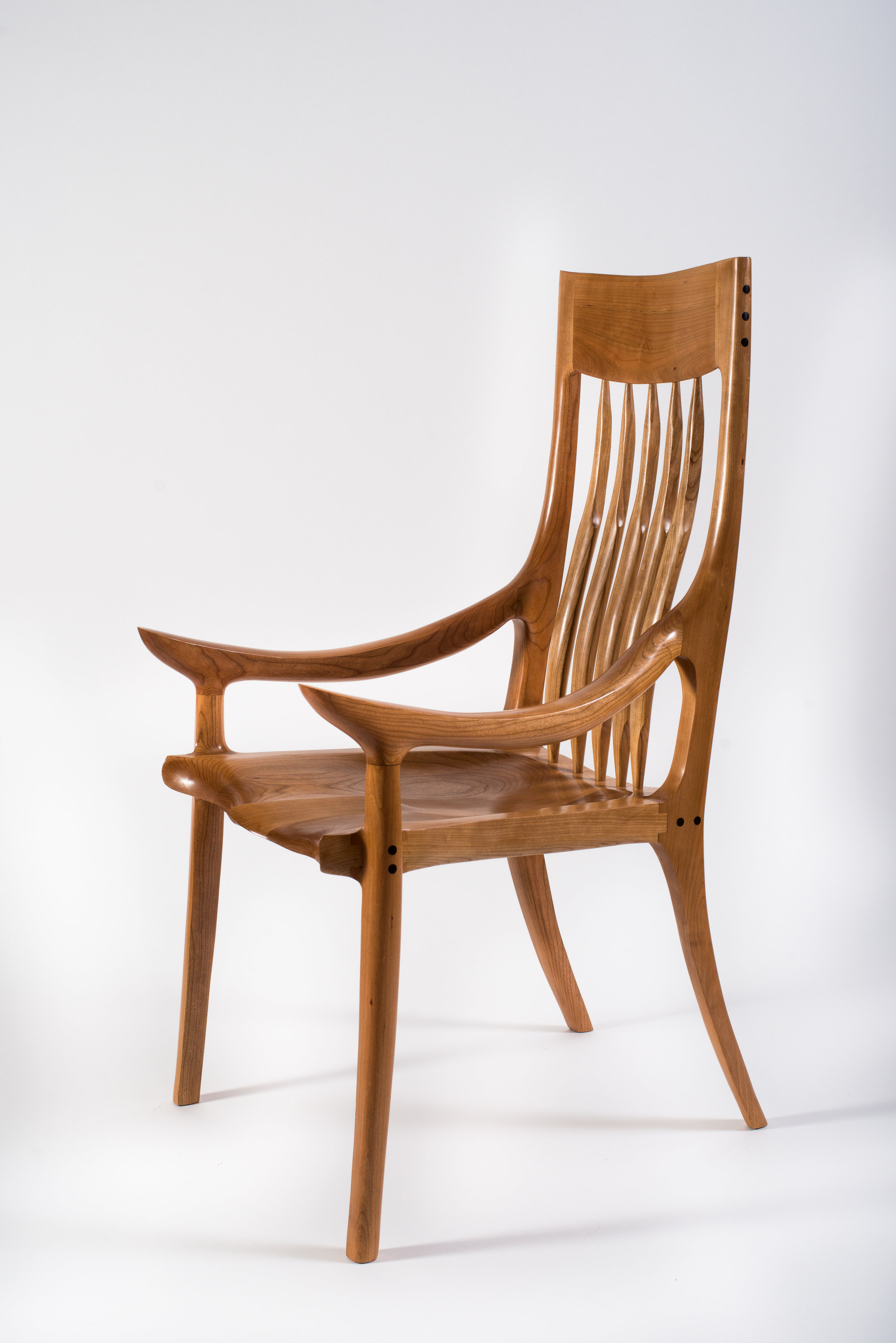 Cherry High Back Dining Chair