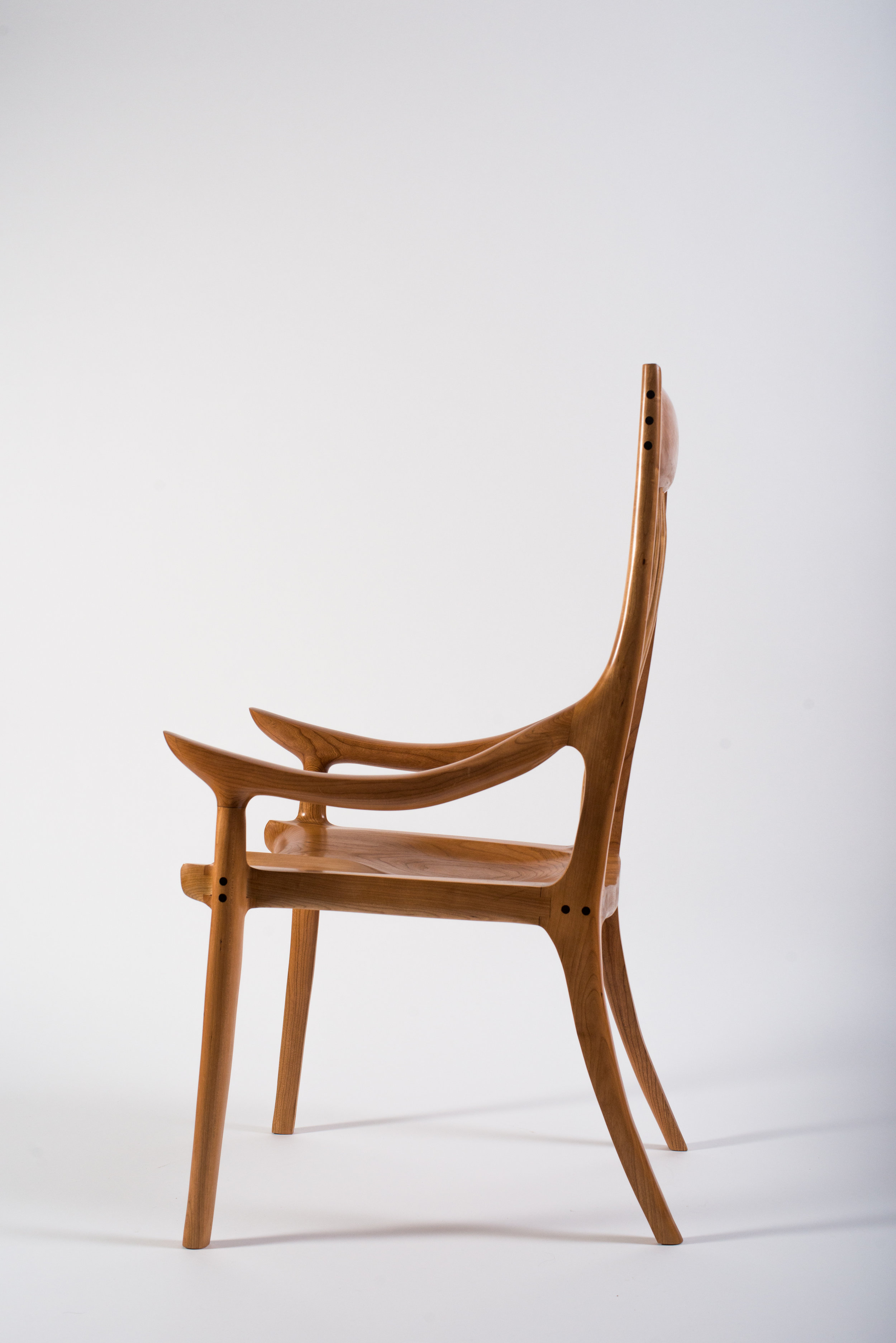 Cherry High Back Dining Chair