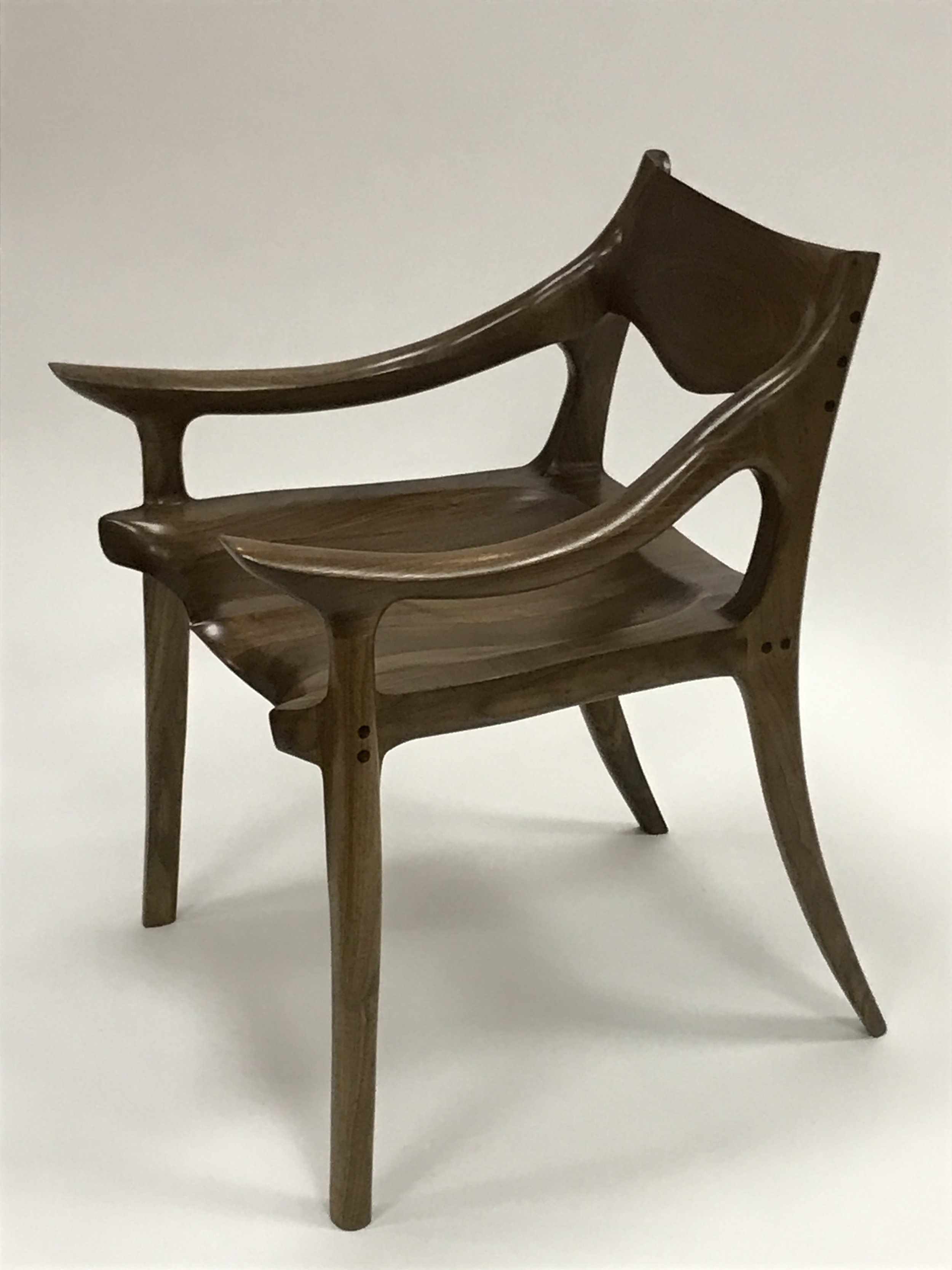 Black Walnut Low Back Chair