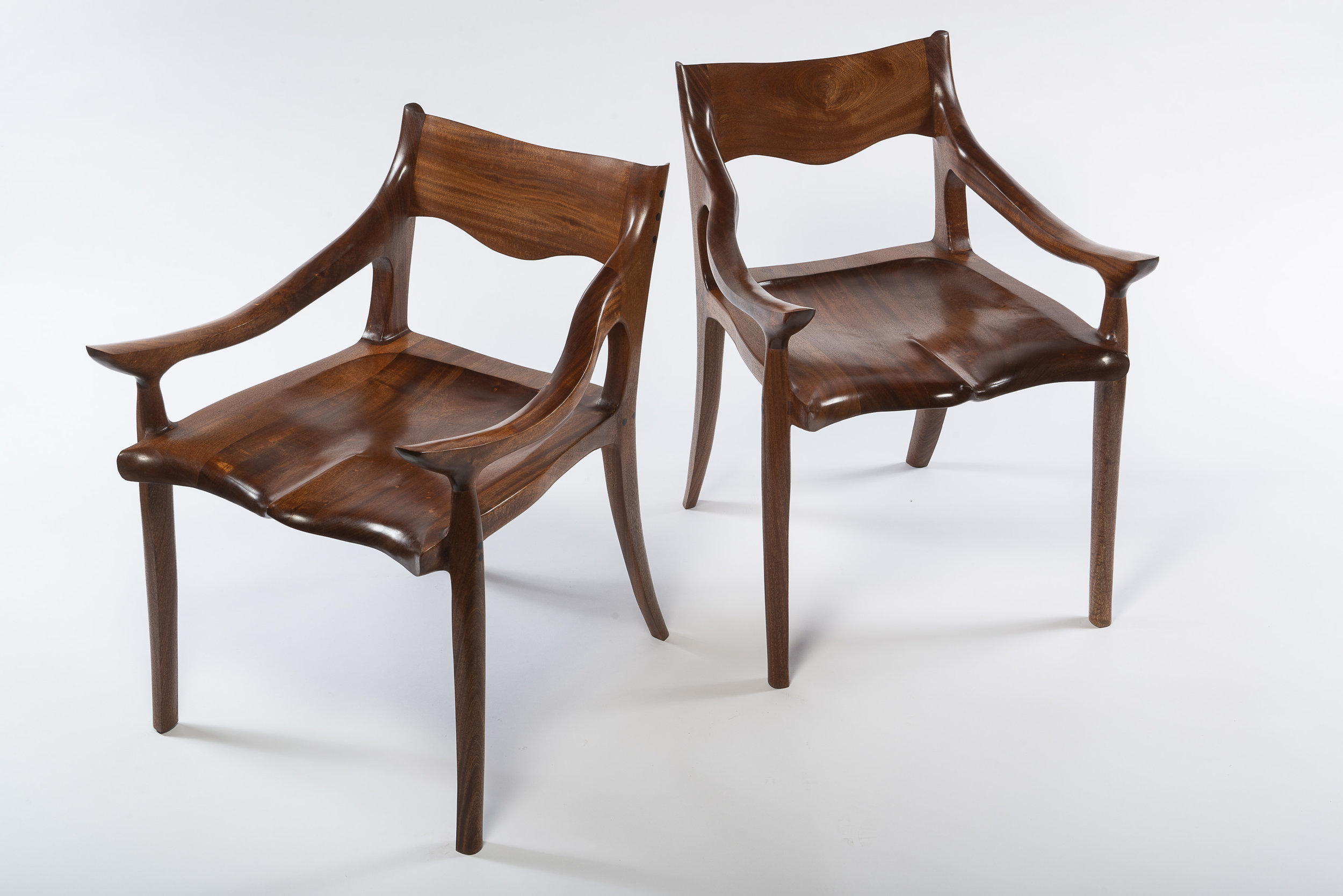 Sapele Low Back Chairs