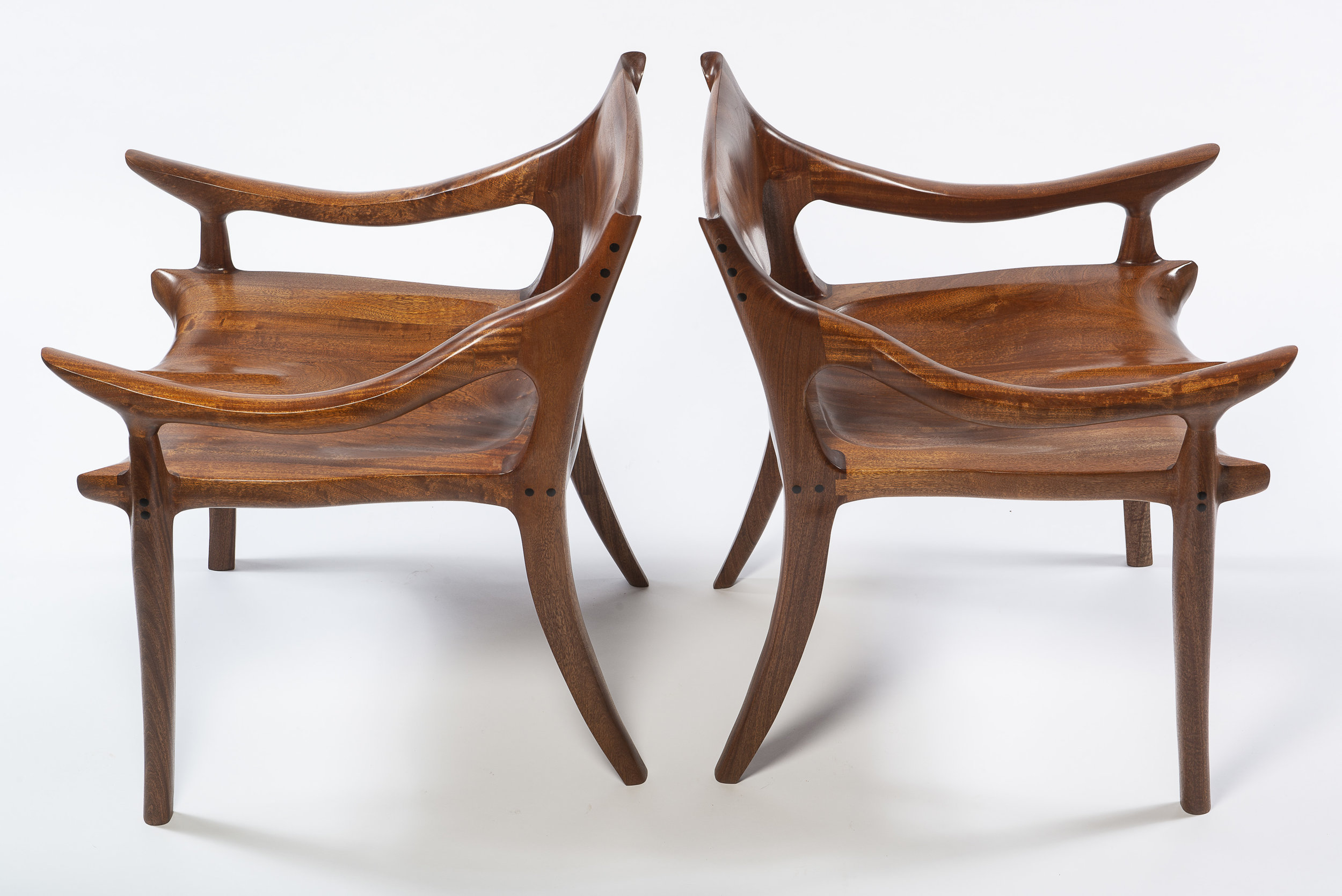 Sapele Low Back Chairs