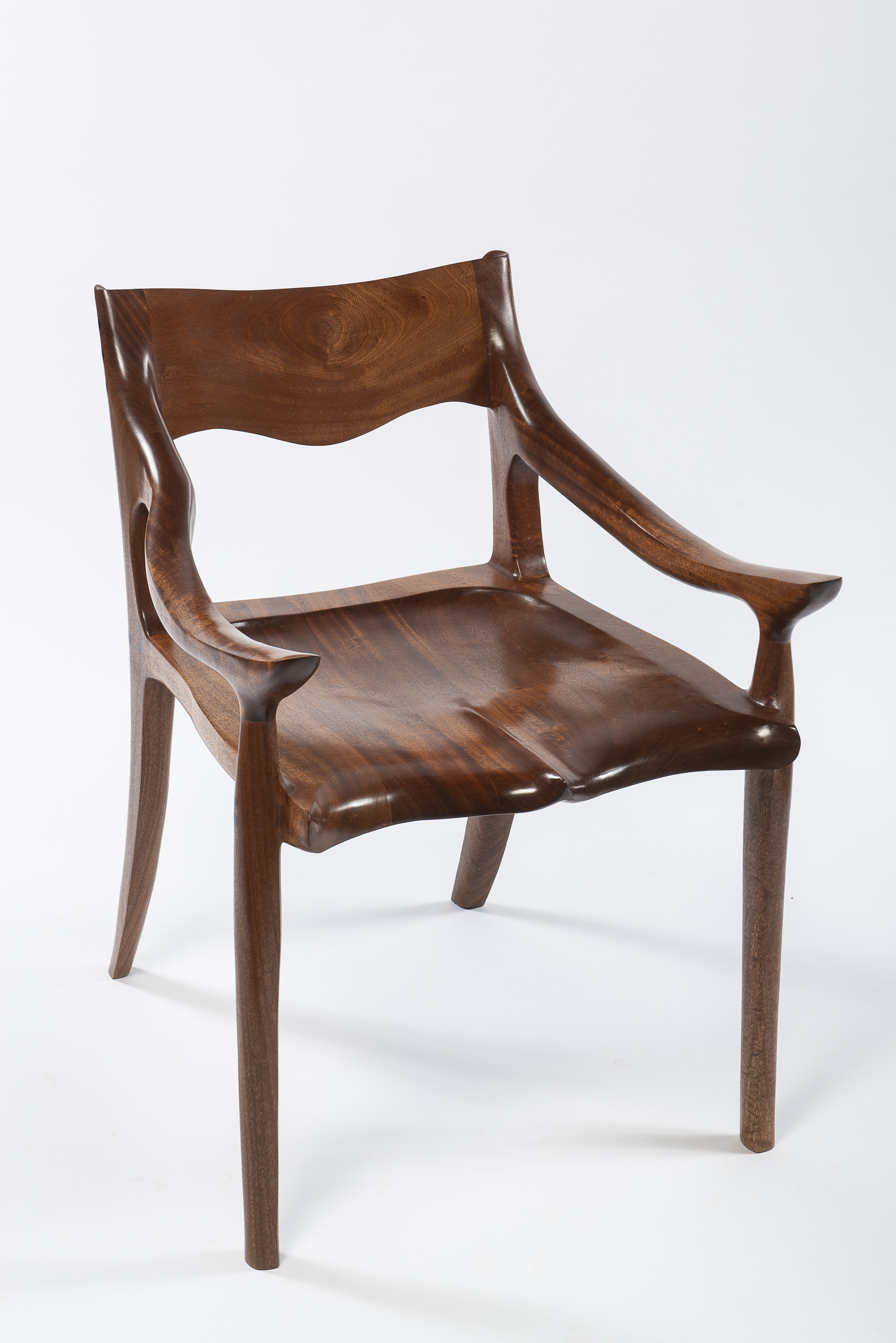 Sapele Low Back Chair