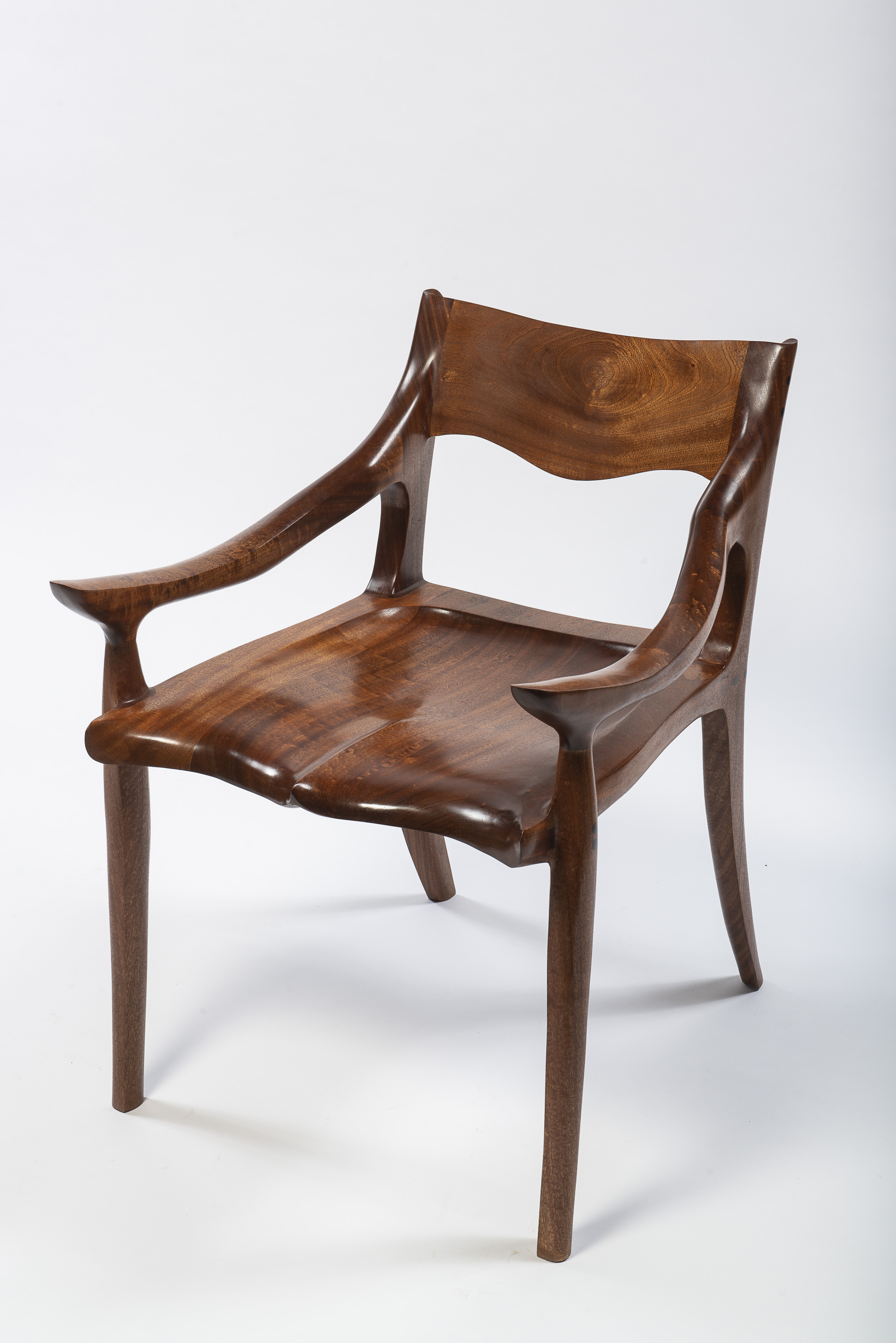 Sapele Low Back Chair