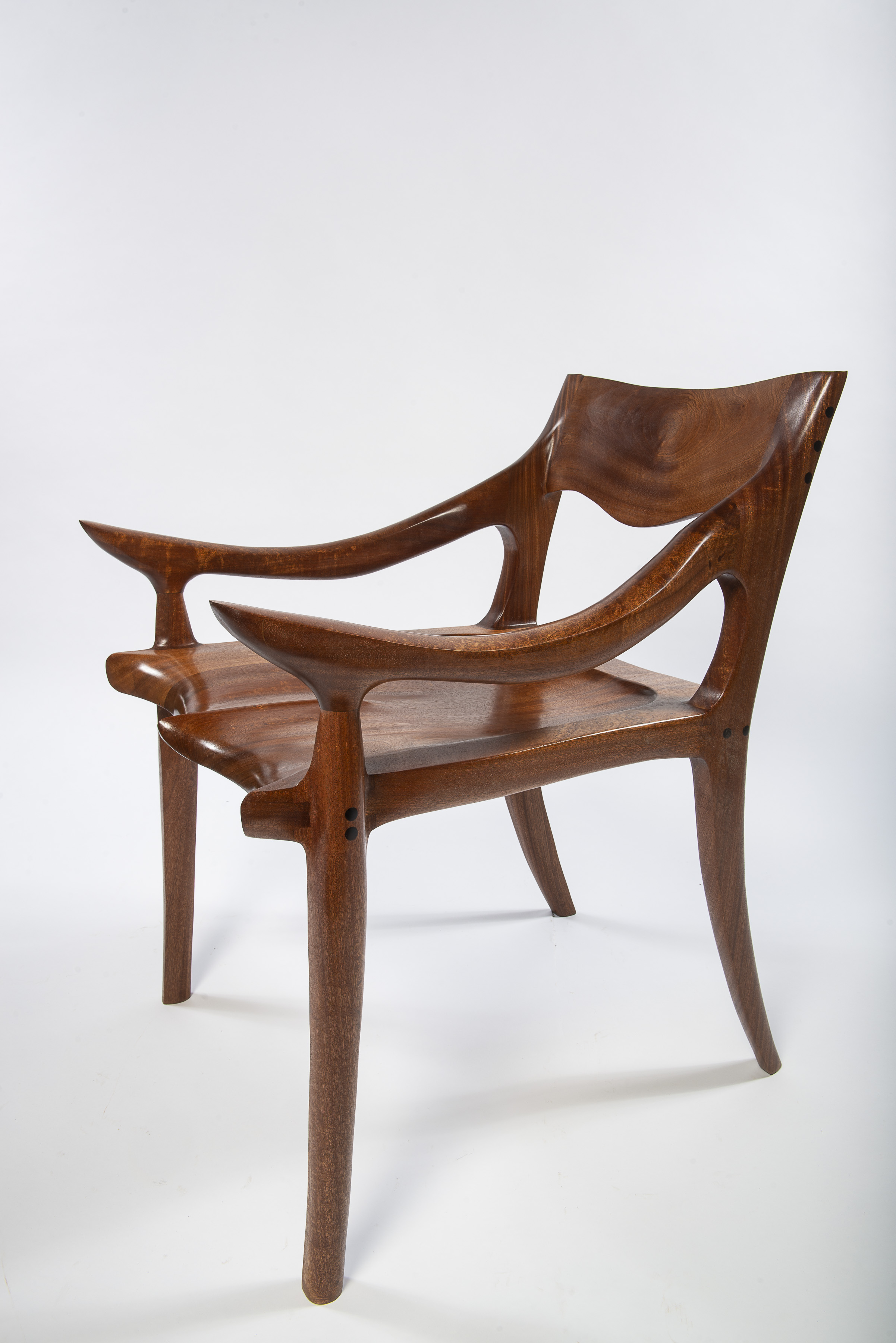 Sapele Low Back Chair