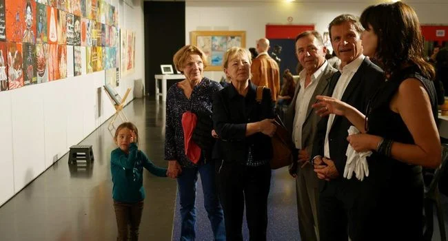 Christian Dézalos et Lucette Lousteau en visite au Salon d'automne