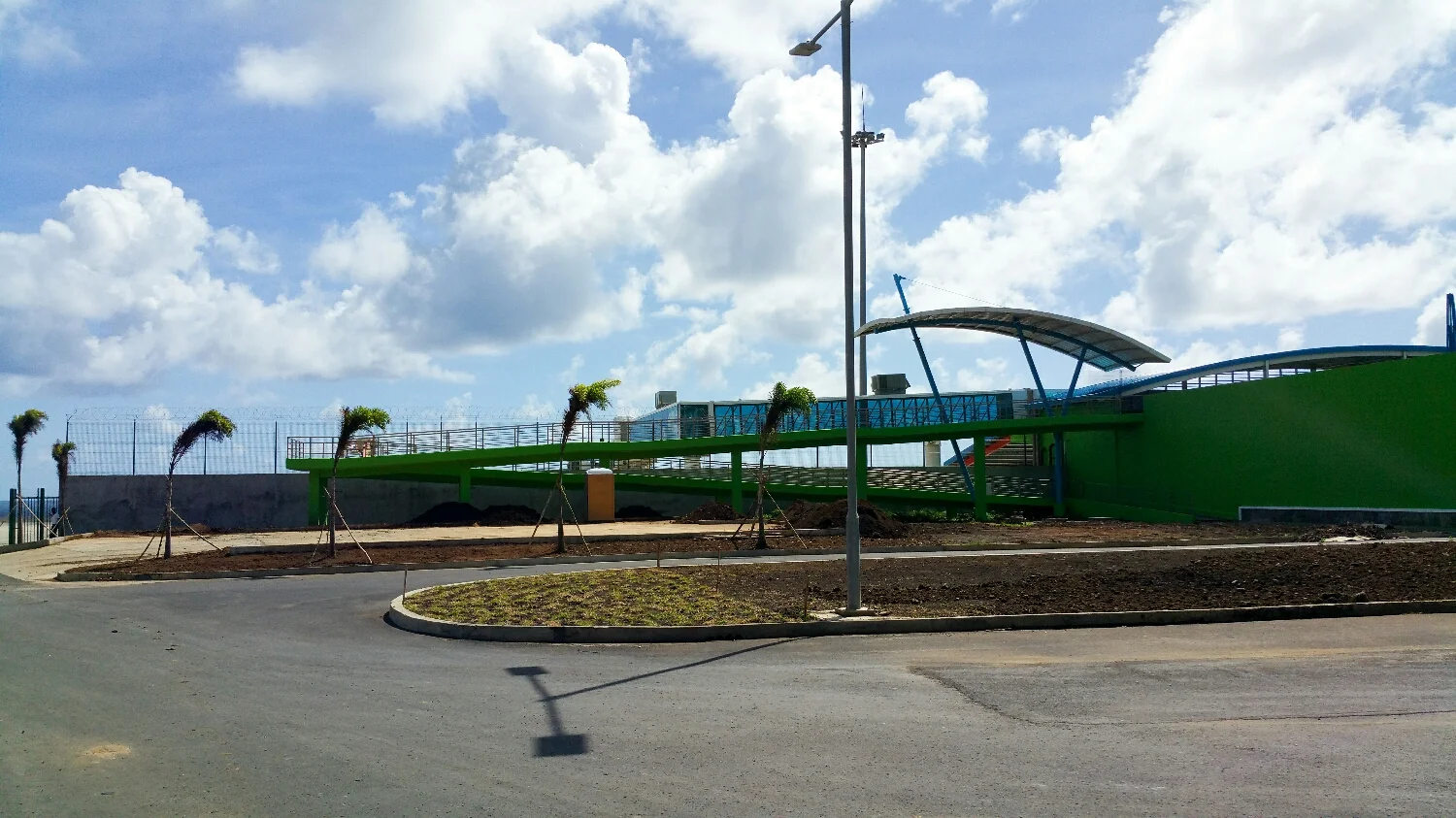 Access Ramp to the Outside Lounge and Restaurant Before Departures.