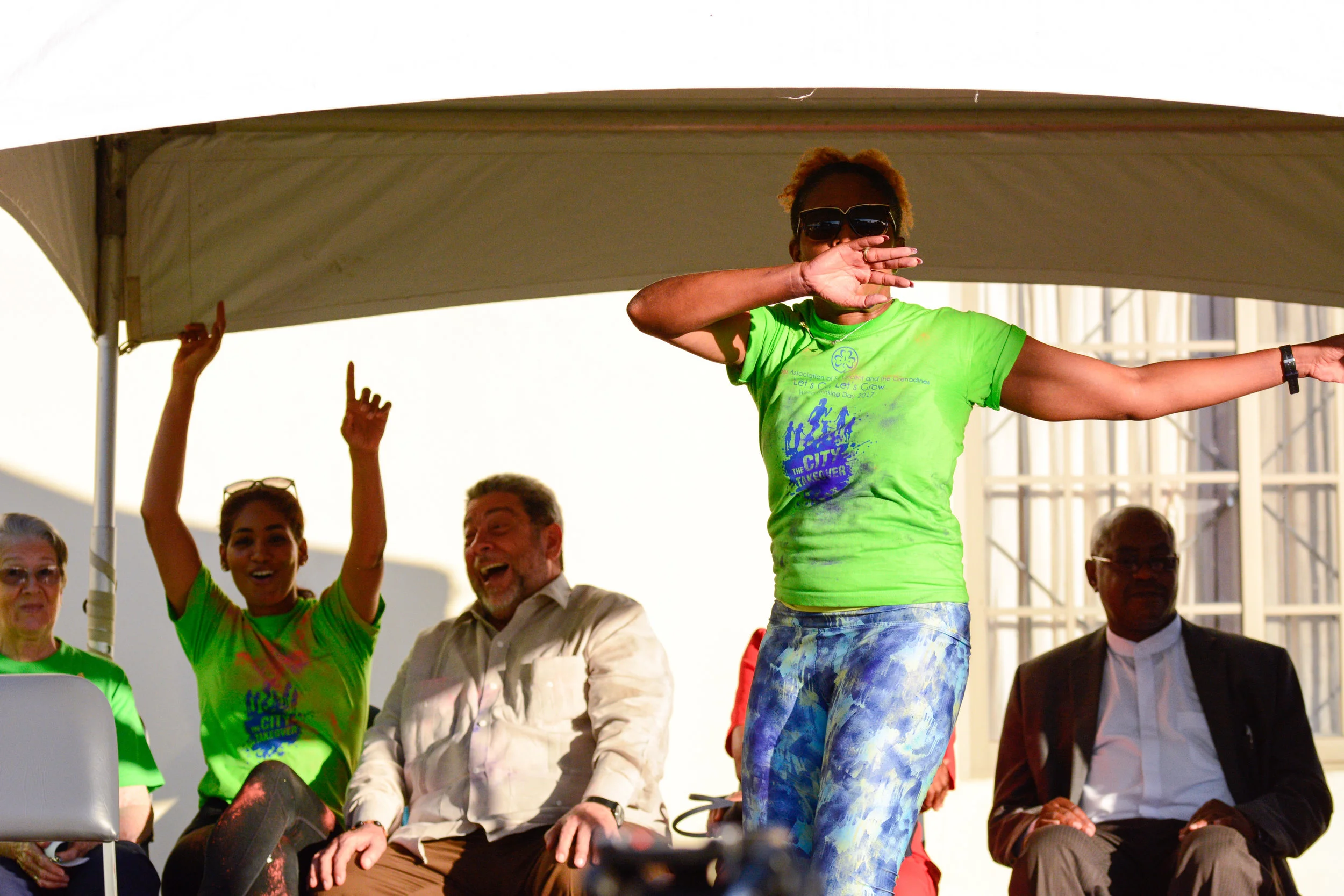 Even when you are on stage you are still a part of the party.